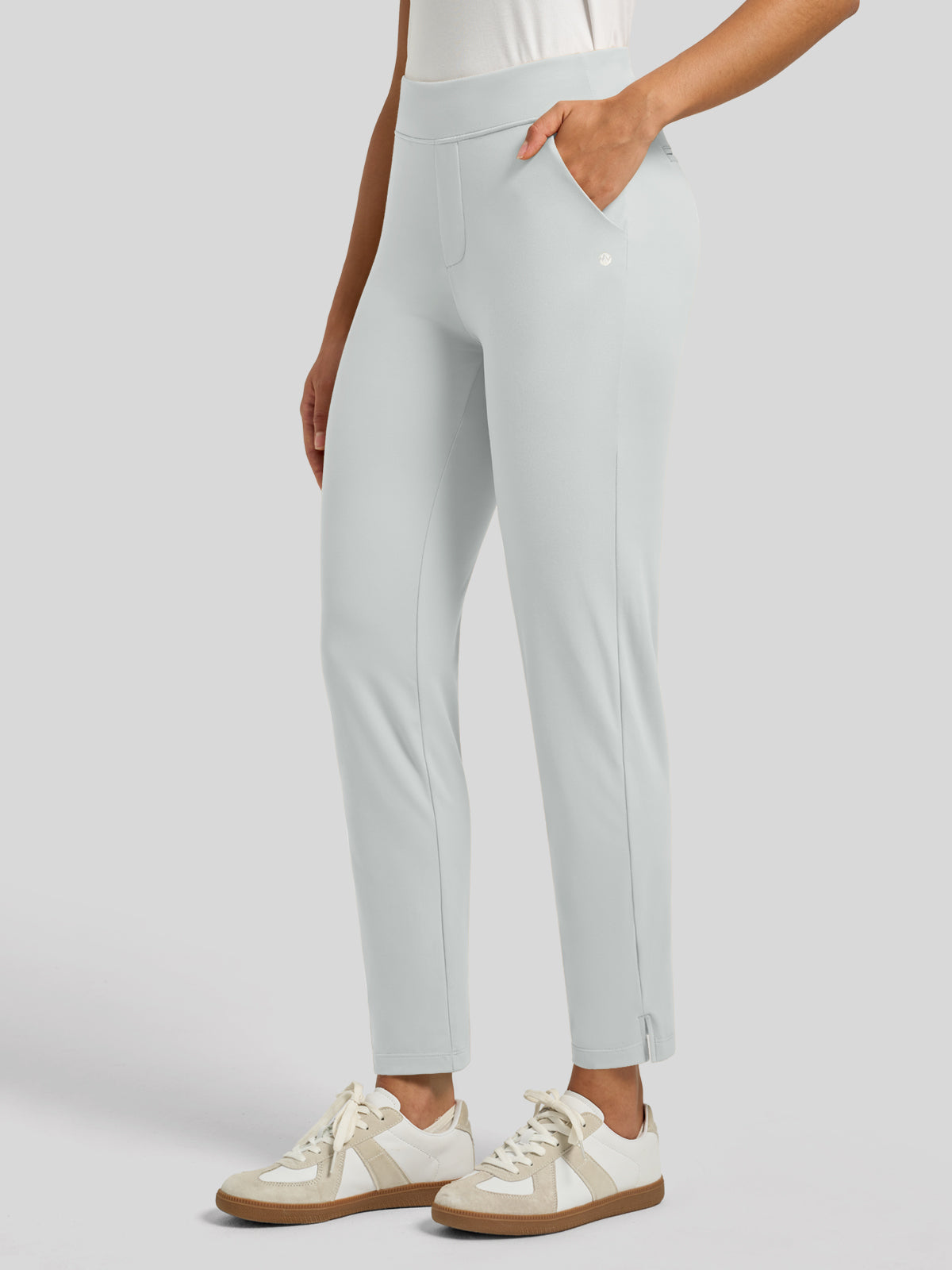 Willit Women's Ankle Stretch Golf Pants-25.5 Inch_light gray