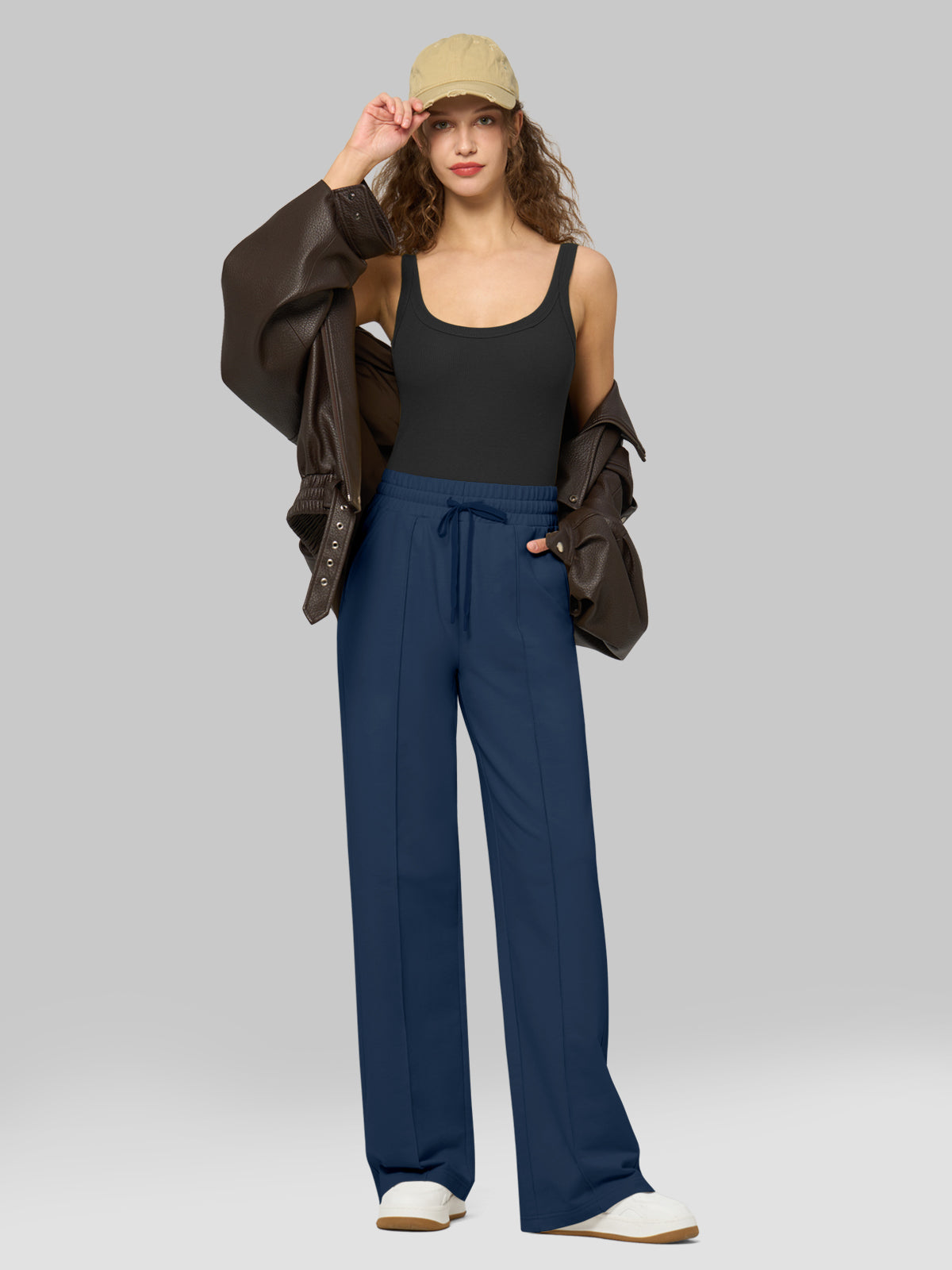 willit Women's Breeze Straight Leg Sweatpants in navy_4