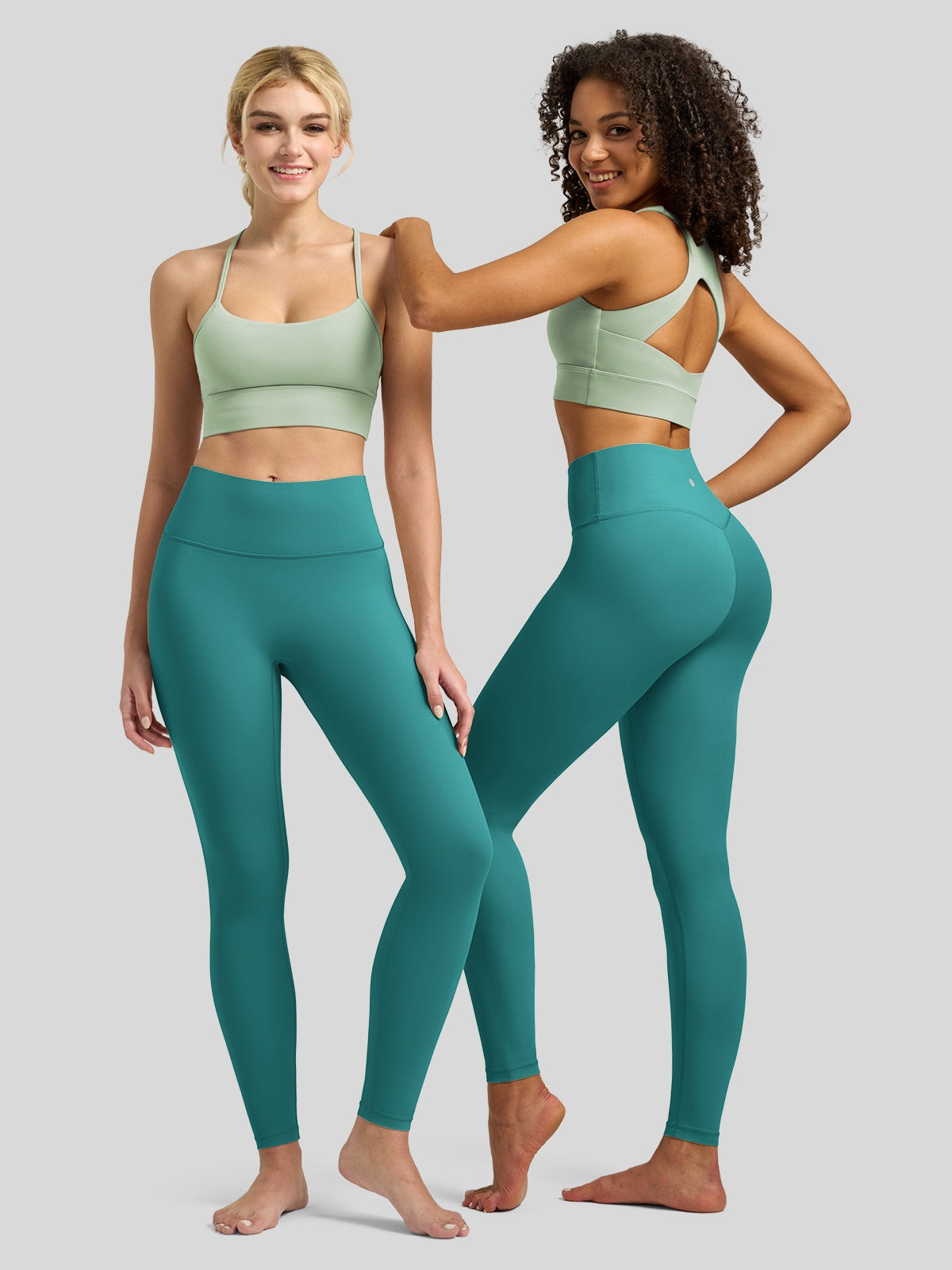 Willit Women's Butterflux High Rise Leggings 28 Inch in green