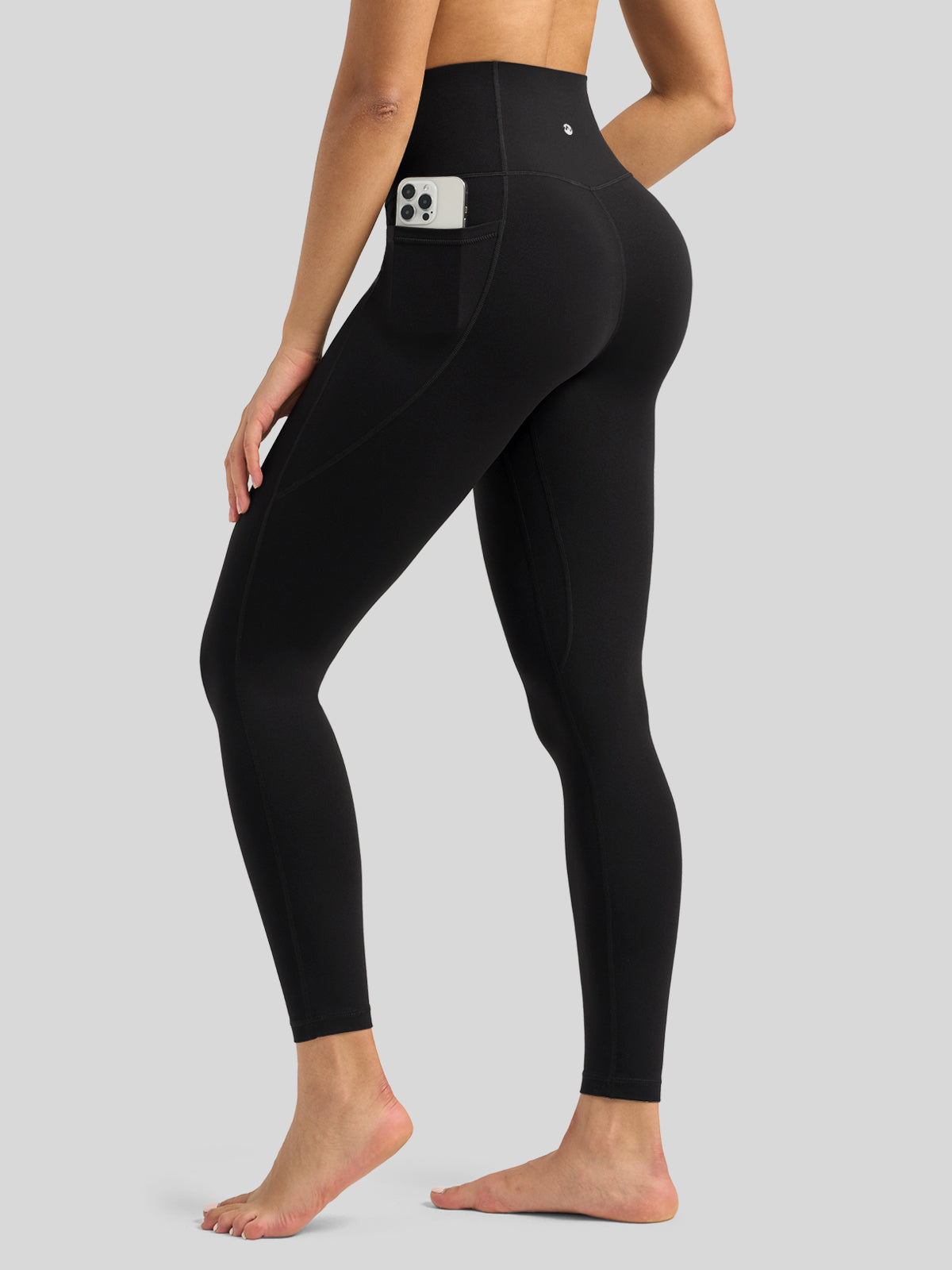 Willit Women's Butterflux Pocket Leggings-25 Inch in black