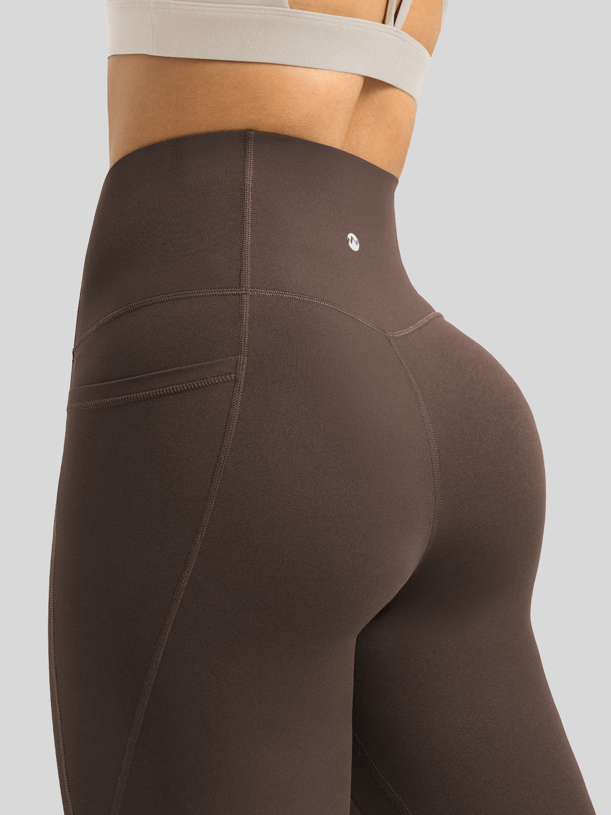 Willit Women's Butterflux Pocket Leggings-25 Inch in dusty in brown