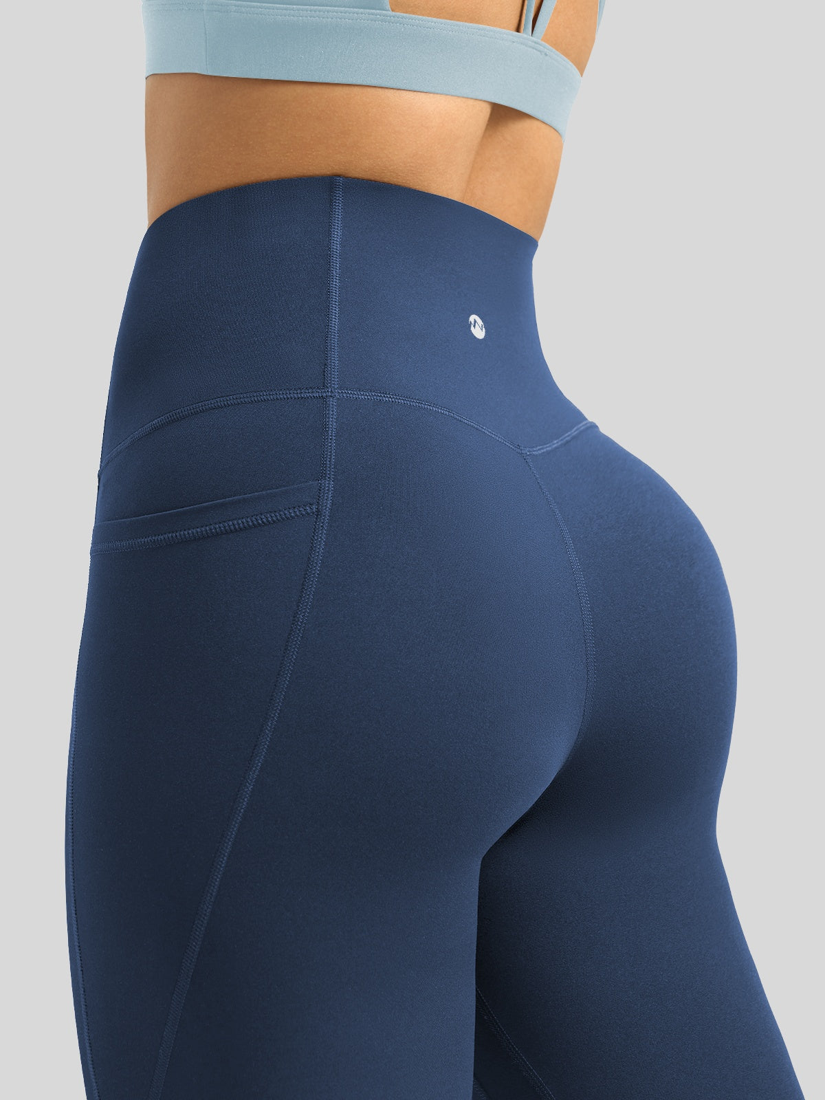 Willit Women's Butterflux Pocket Leggings-25 Inch in dusty in blue