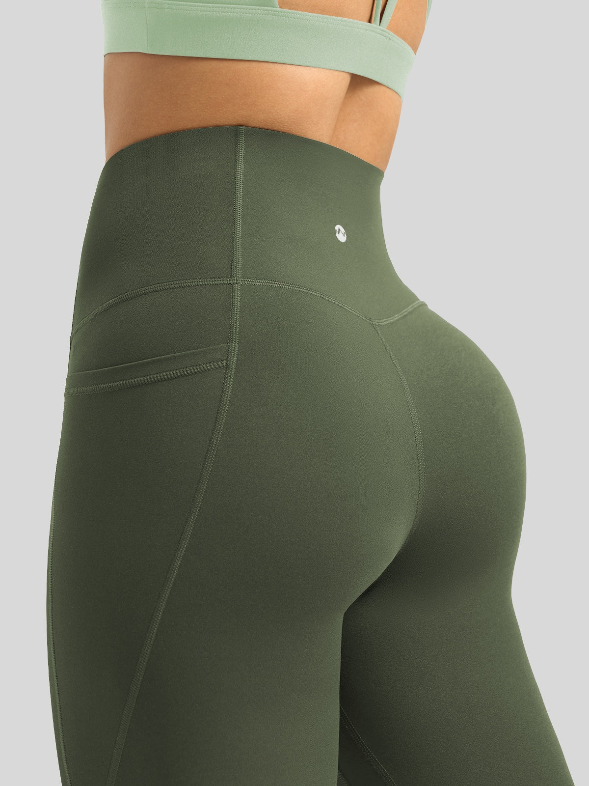 Willit Women's Butterflux Pocket Leggings-25 Inch in dusty in green