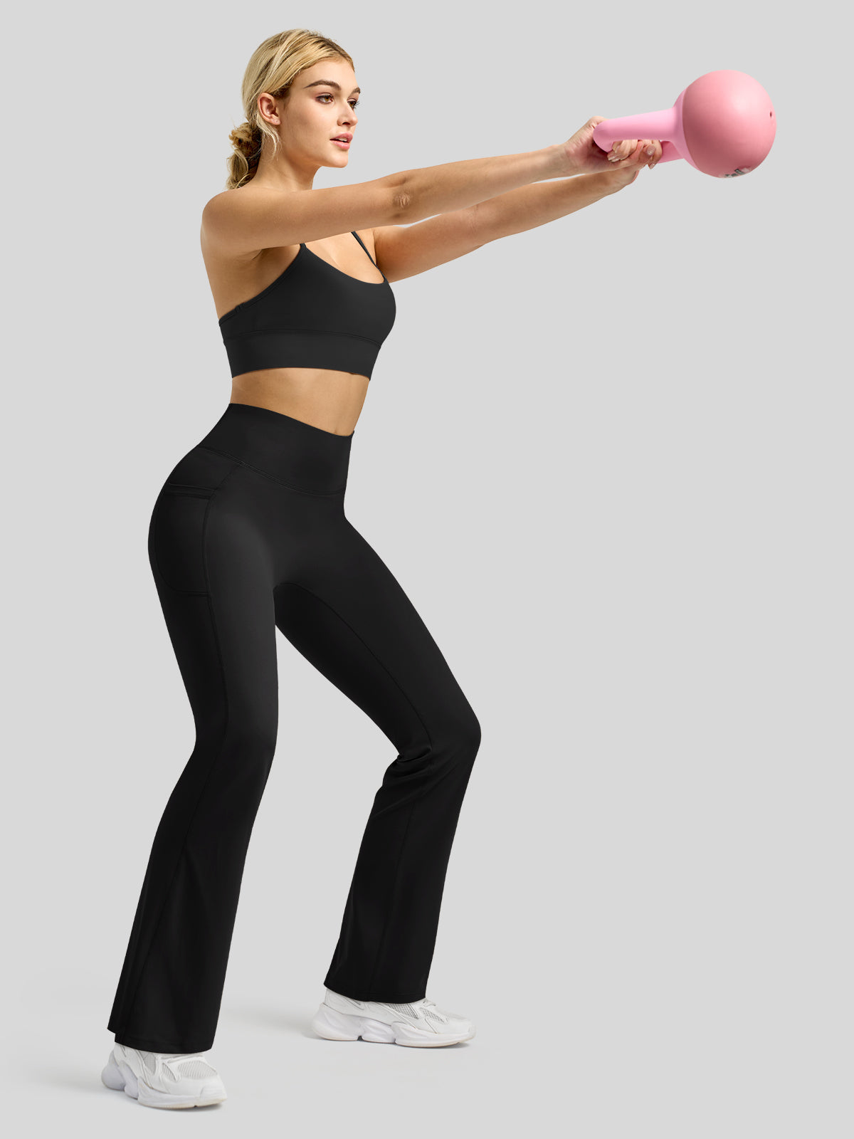 Women's Butterflux Pockets Flare Leggings 33 Inch