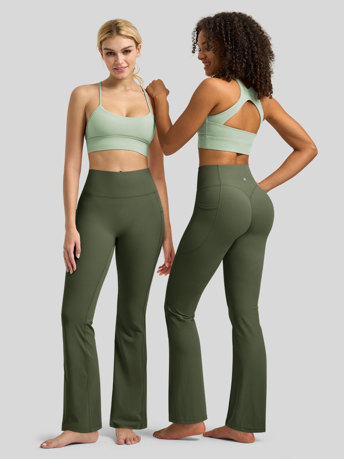 Women's Butterflux Pockets Flare Leggings 29 Inch