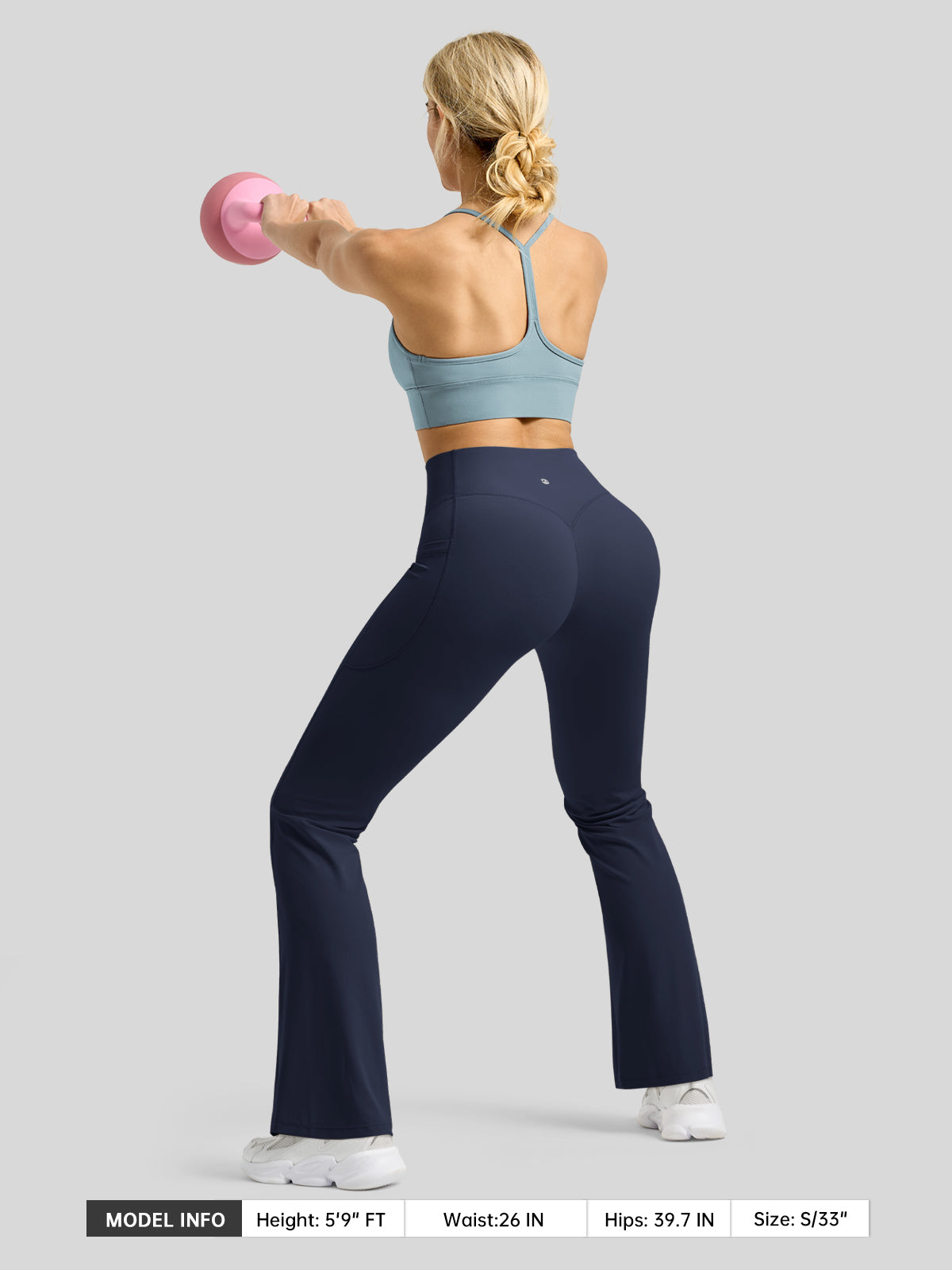 Women's Butterflux Pockets Flare Leggings 33 Inch