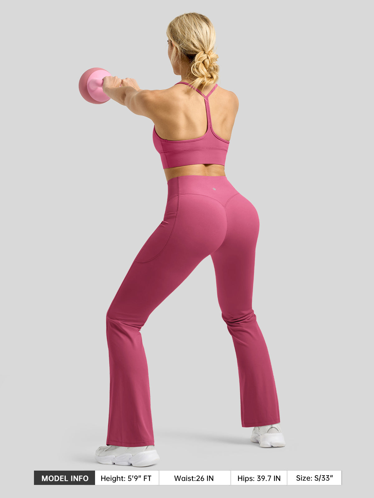 Women's Butterflux Pockets Flare Leggings 33 Inch