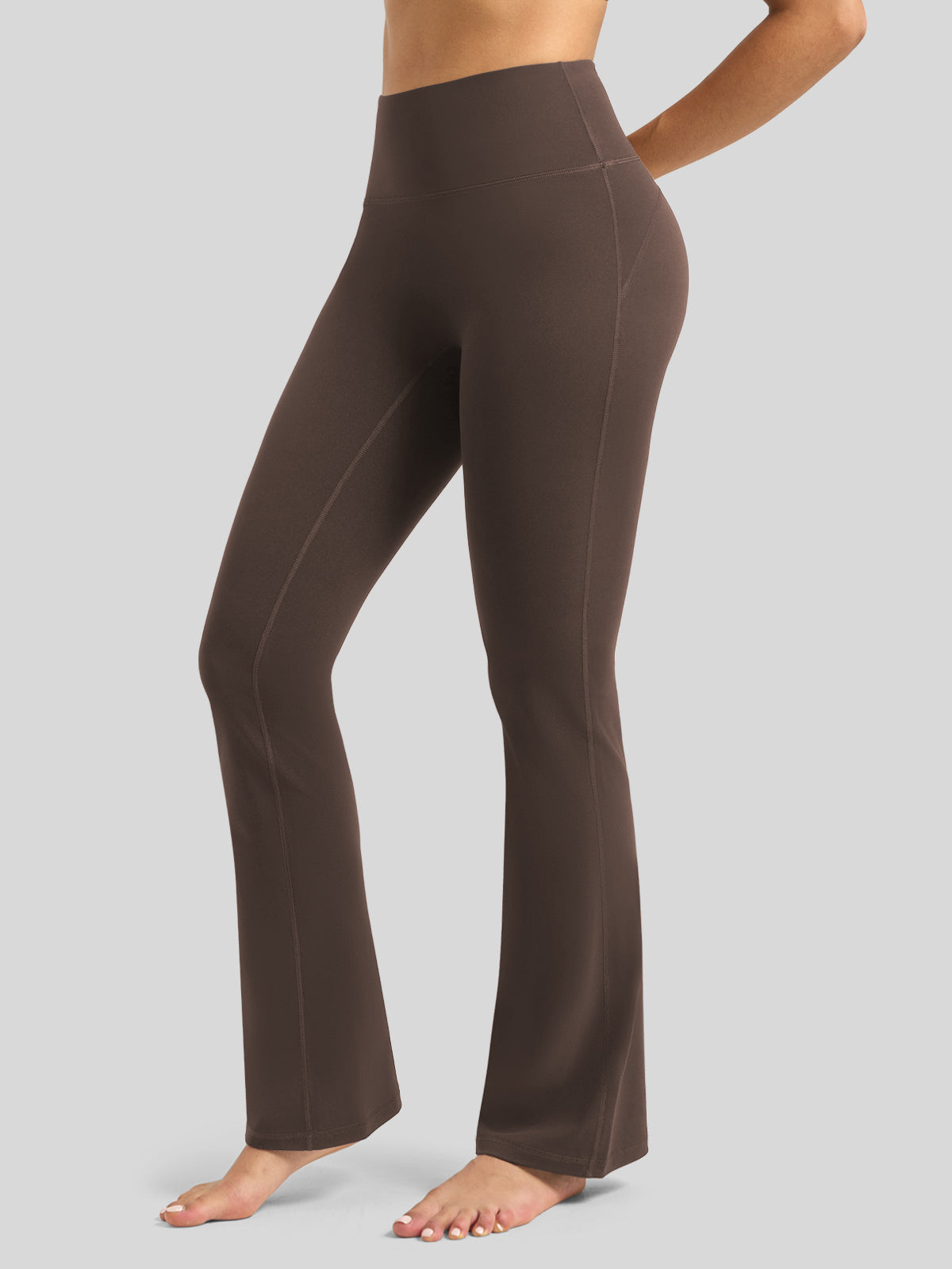 Willit Women's Butterflux Yoga Flare Leggings 30.5 Inch in brown