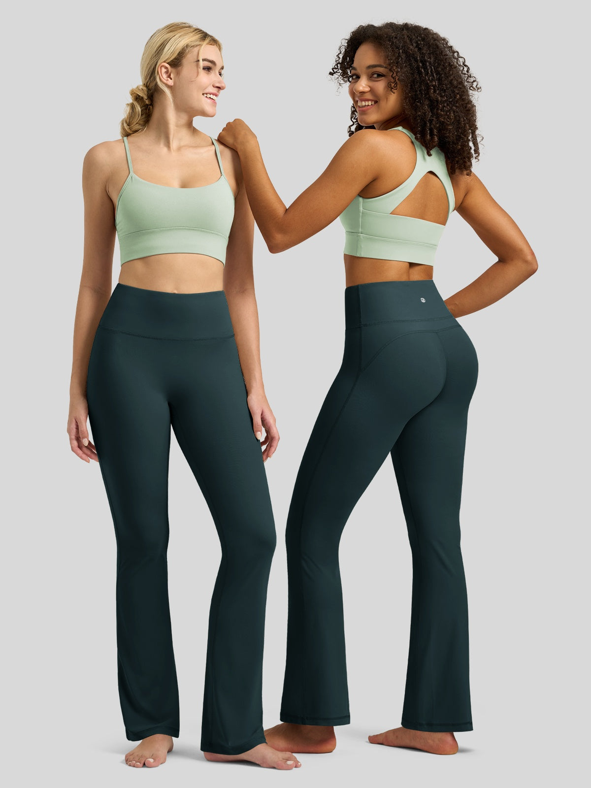 Willit Women's Butterflux Yoga Flare Leggings 30.5 Inch in blue