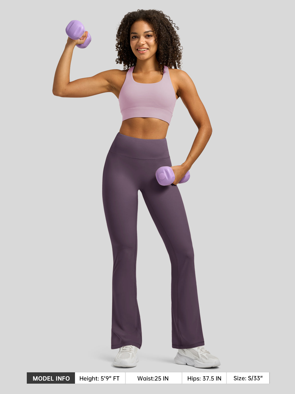 Willit Women's Butterflux Yoga Flare Leggings 30.5 Inch in purple