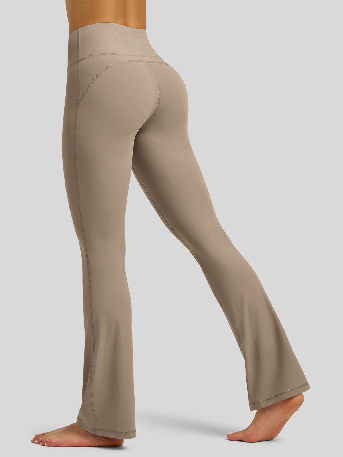 Willit Women's Butterflux Yoga Flare Leggings 29 Inch in taupe