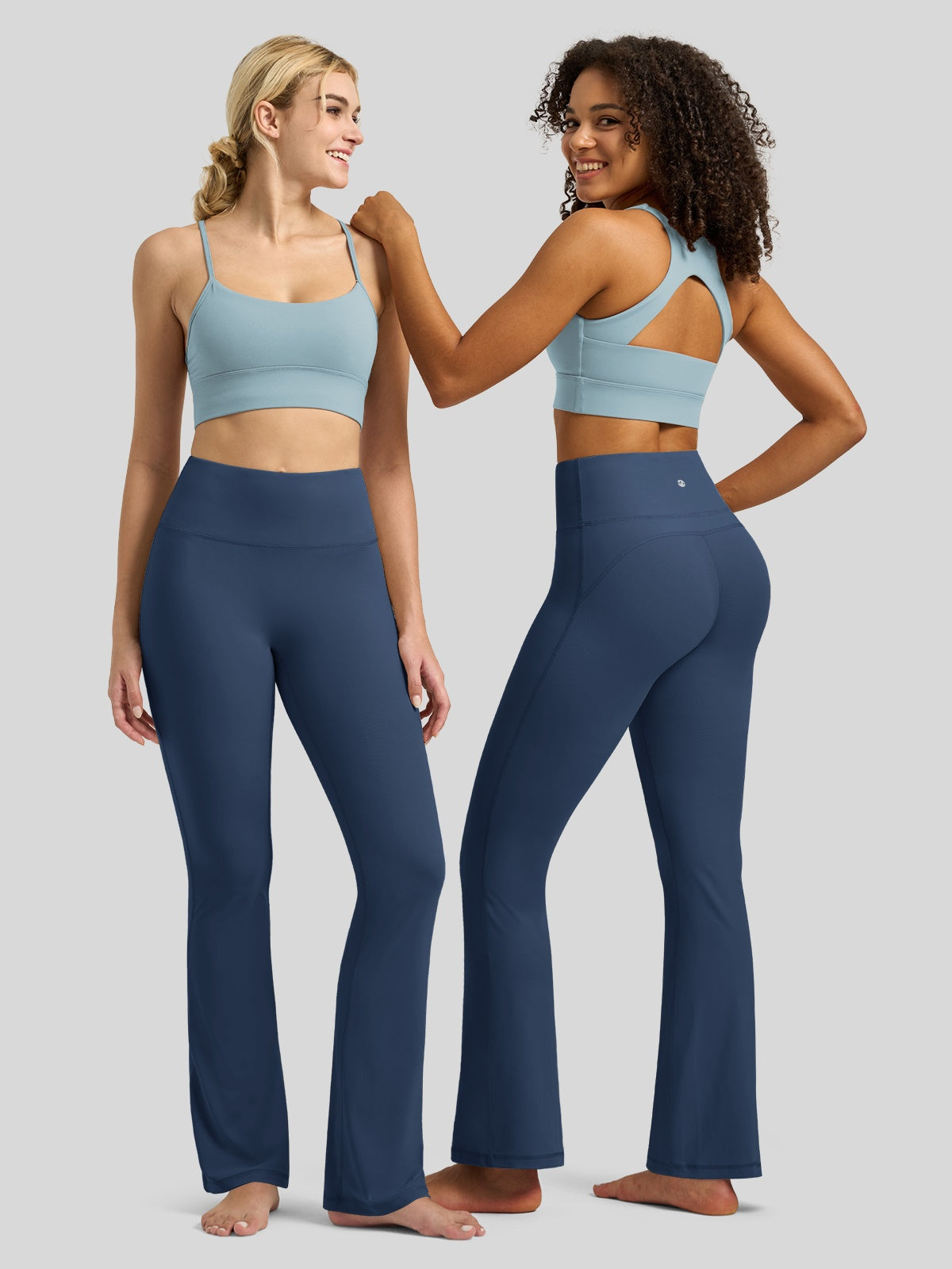 Willit Women's Butterflux Yoga Flare Leggings 30.5 Inch in blue