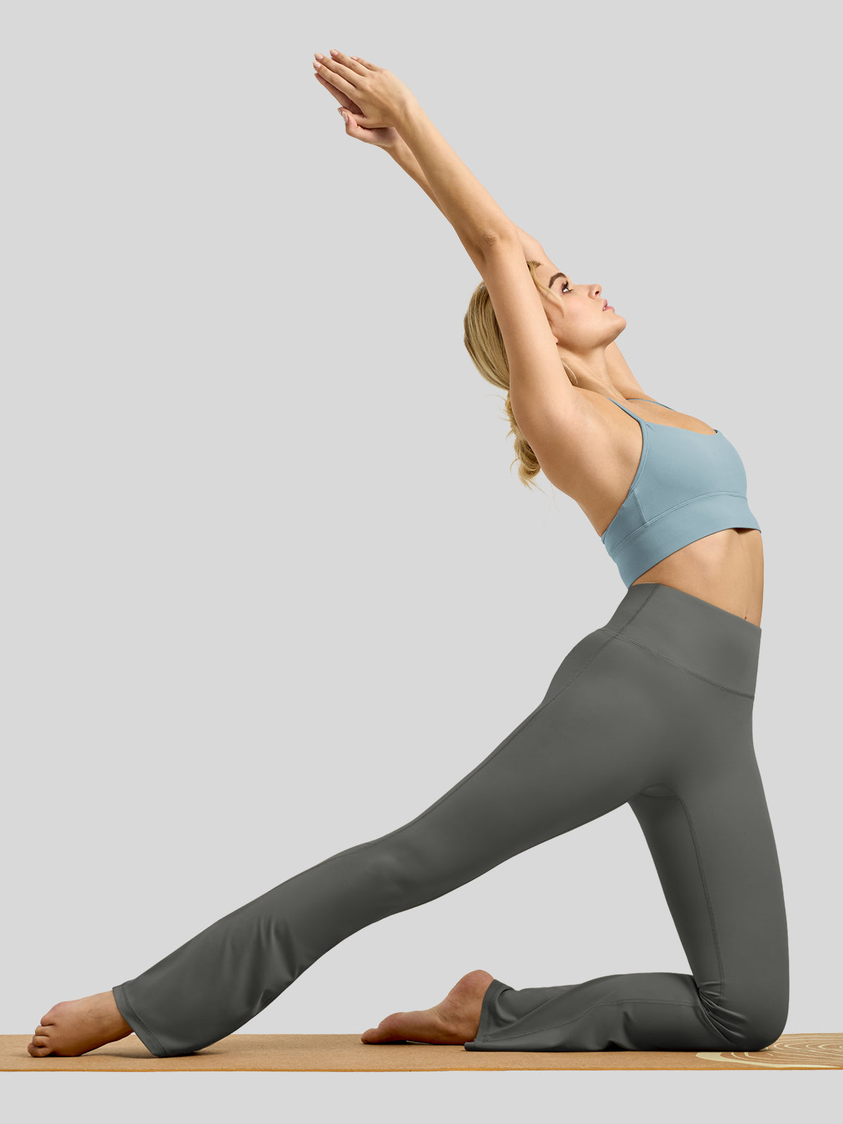 Willit Women's Butterflux Yoga Flare Leggings 30.5 Inch in gray