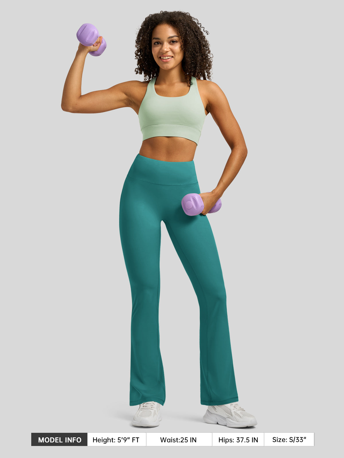 Willit Women's Butterflux Yoga Flare Leggings 29 Inch in green