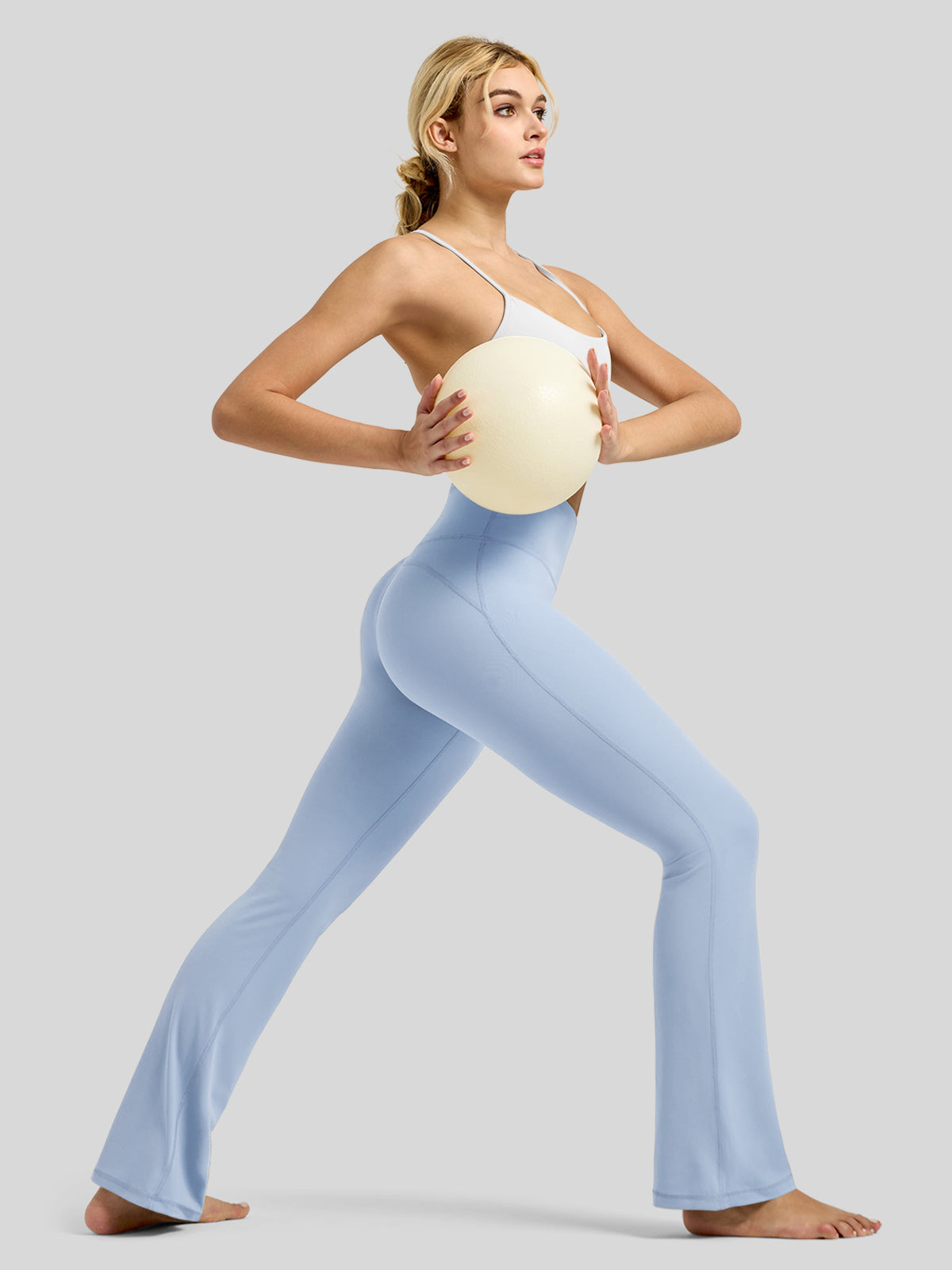 Willit Women's Butterflux Yoga Flare Leggings 30.5 Inch in blue
