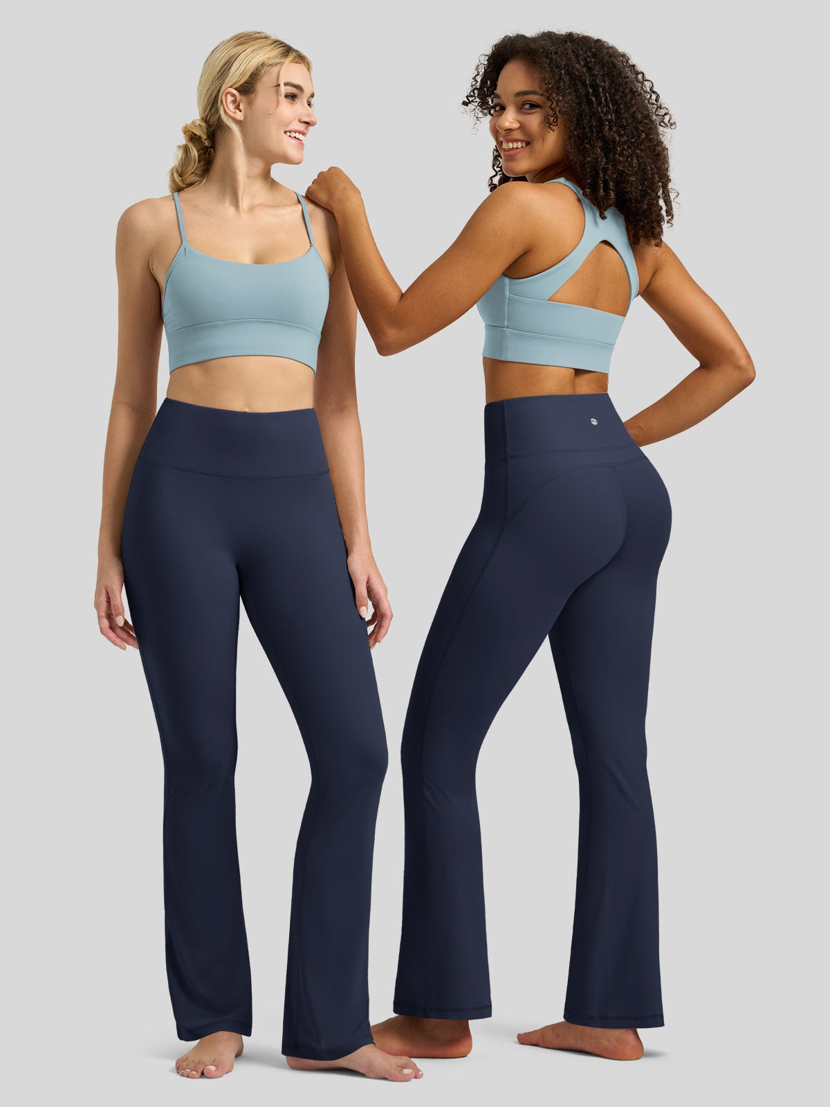 Willit Women's Butterflux Yoga Flare Leggings 30.5 Inch in navy
