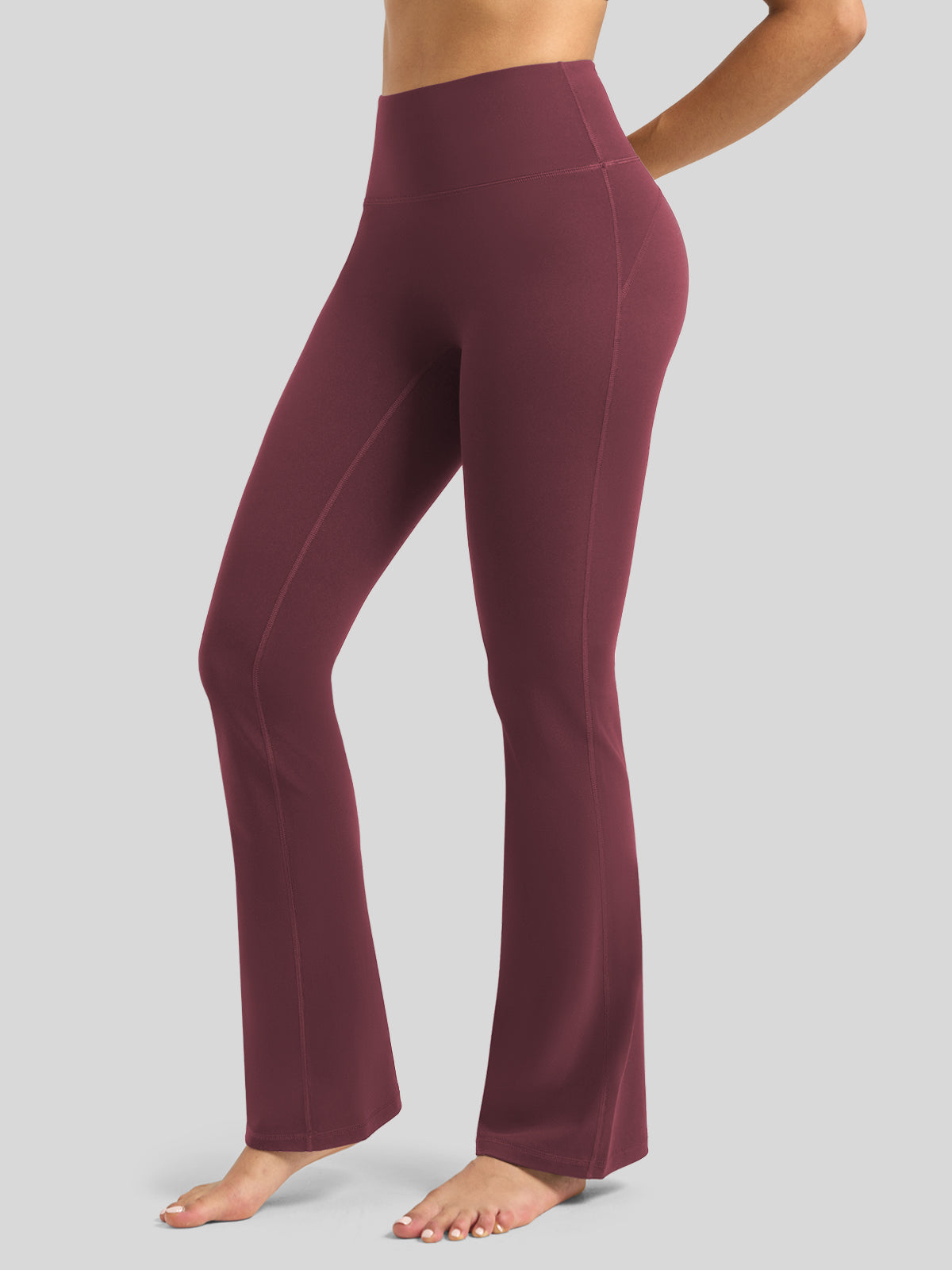Willit Women's Butterflux Yoga Flare Leggings 30.5 Inch in red