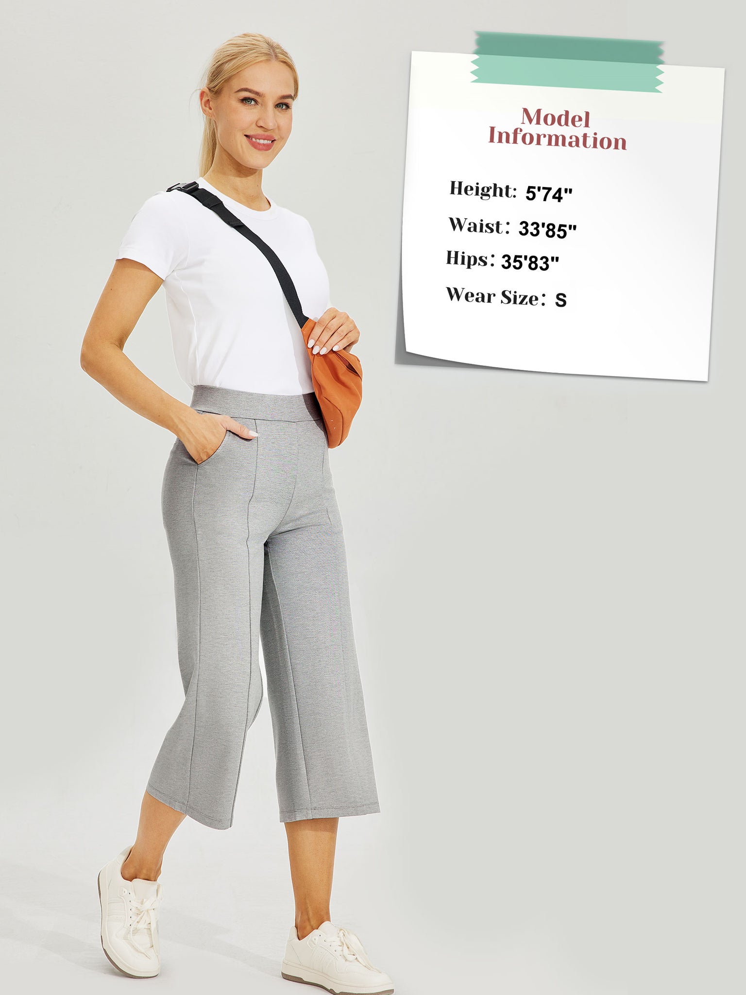 Women's Stretch Capri Wide-Leg Dress Pants_LightCharcoal_model4