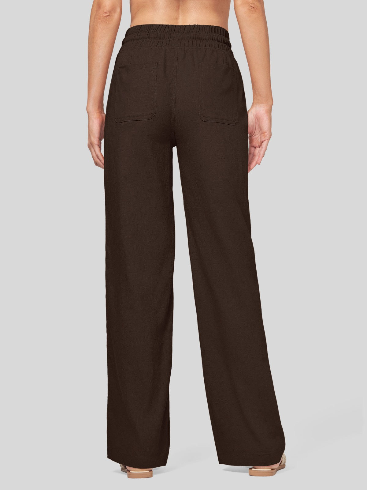 Women's Cotton Linen Wide Leg Pants 31 Inch