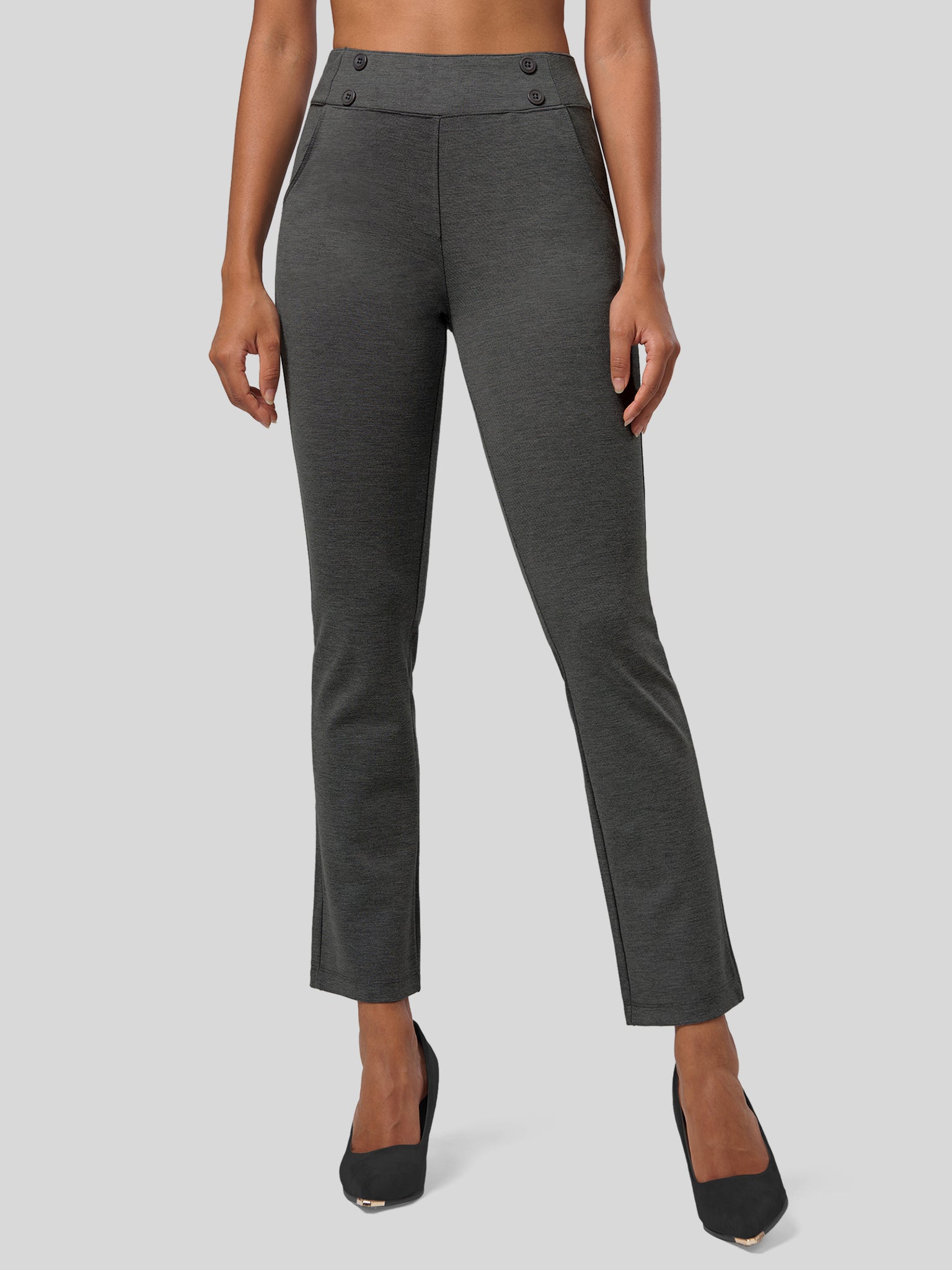 Women's Cropped Office Dress Pants 27 Inch