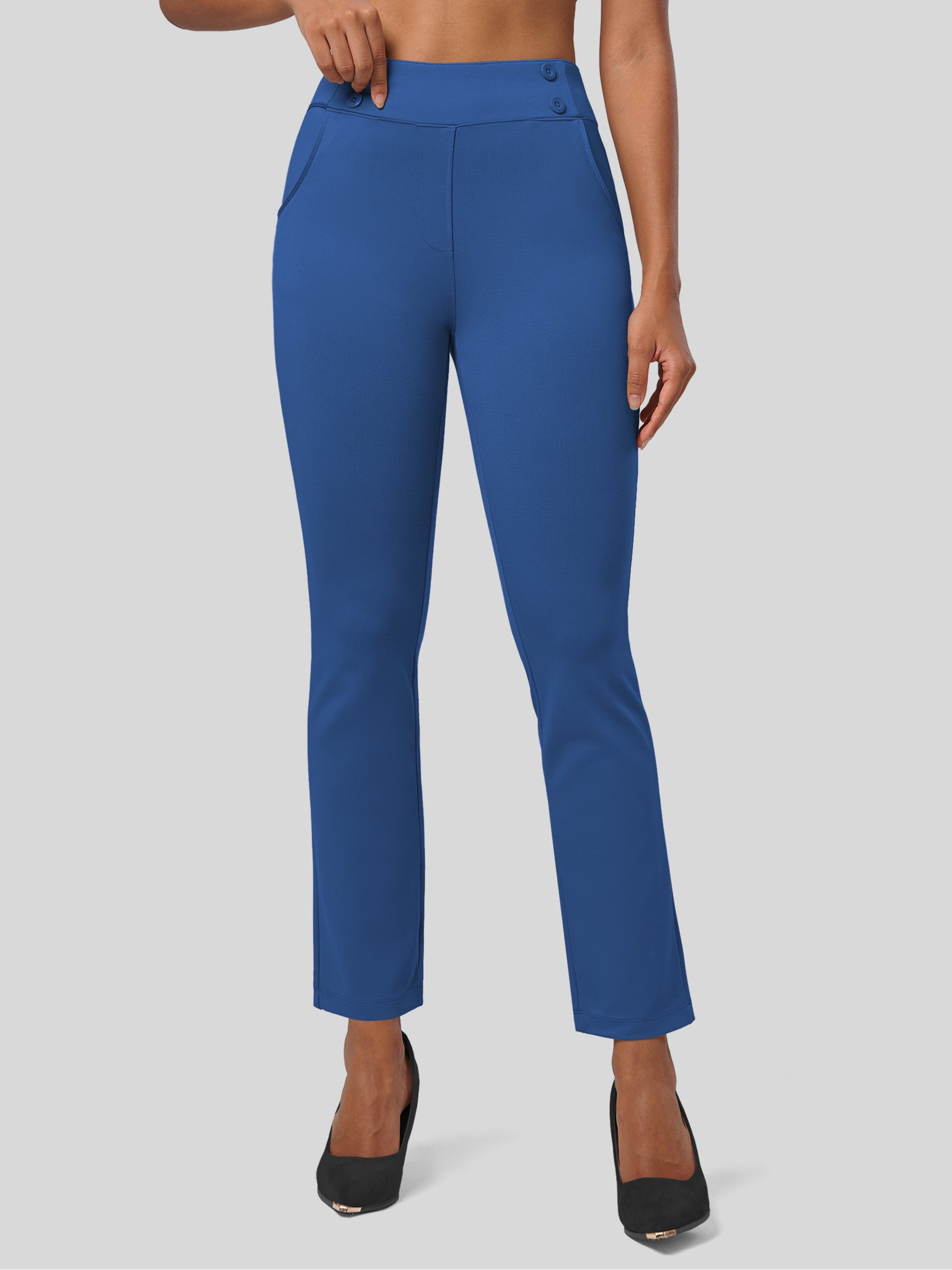 Women's Cropped Office Dress Pants 27 Inch