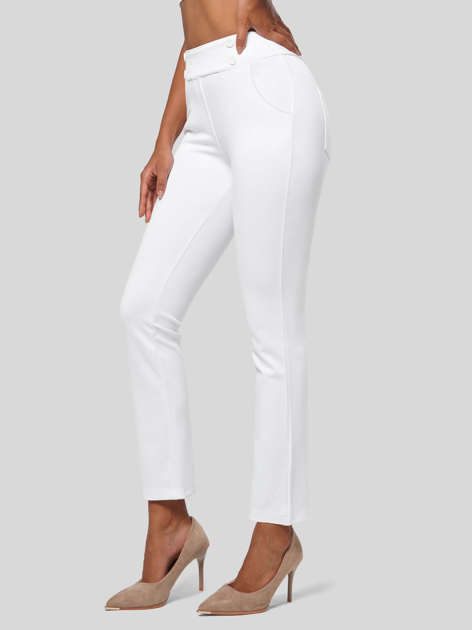 Women's Cropped Office Dress Pants 27 Inch