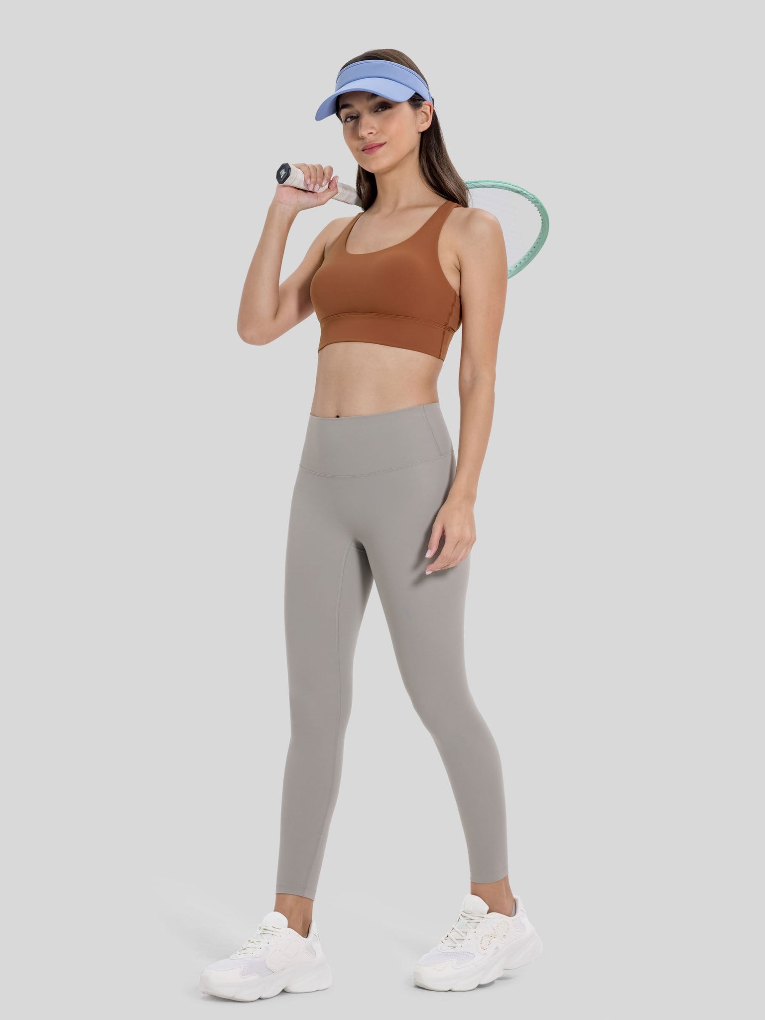 Womens Cross Back Yoga Bra dark orange