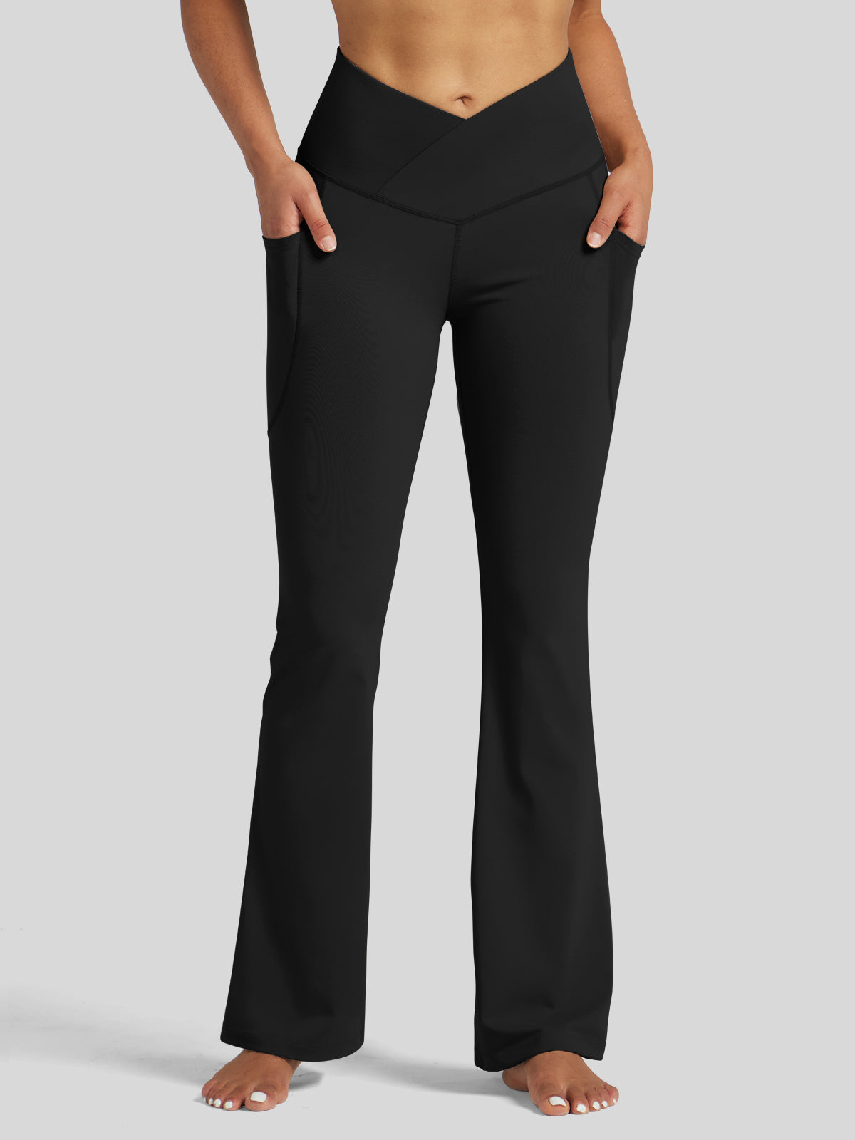 Women's Crossover Flare Yoga Leggings-29 Inch