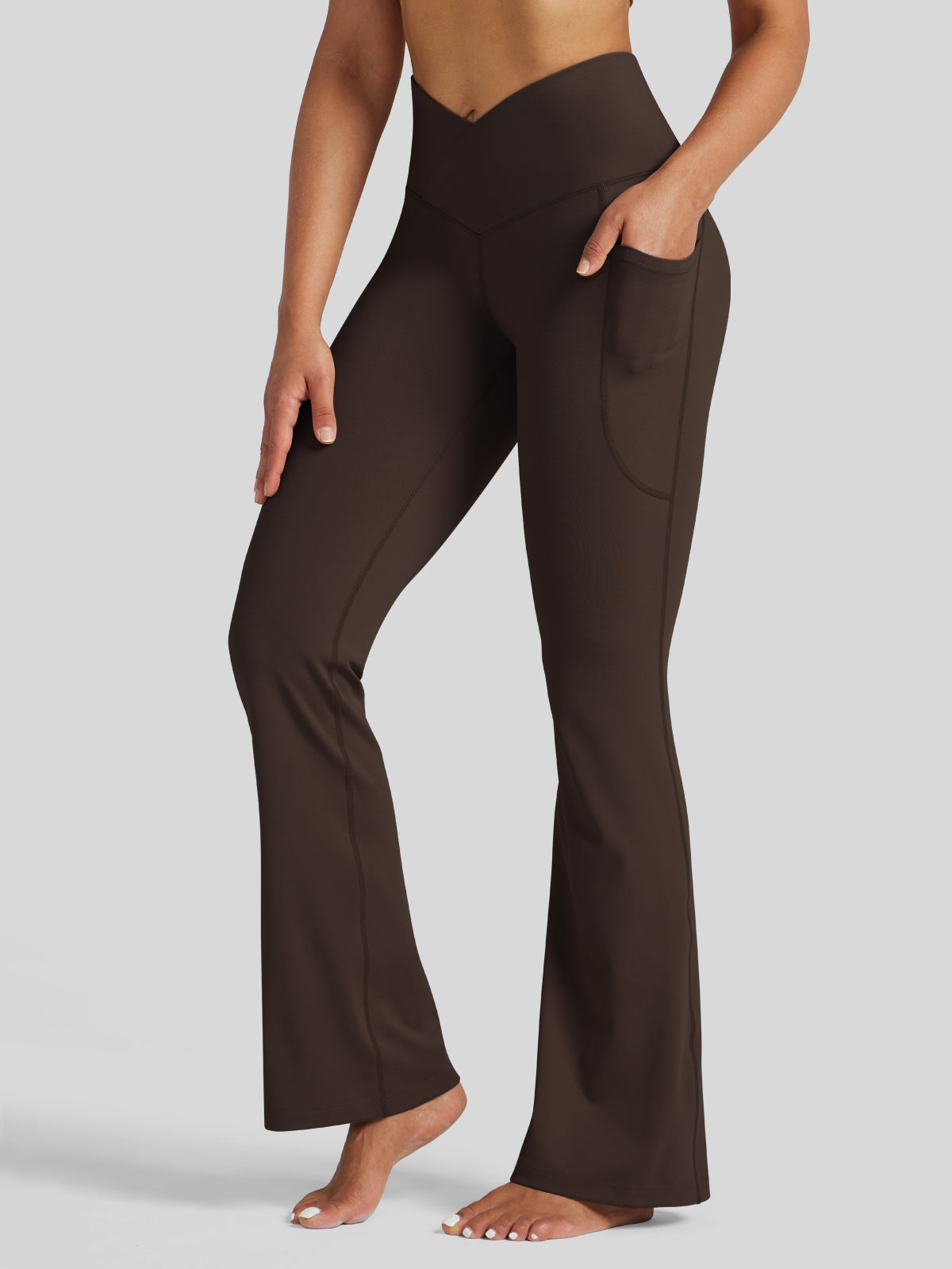 Women's Crossover Flare Yoga Leggings-29 Inch