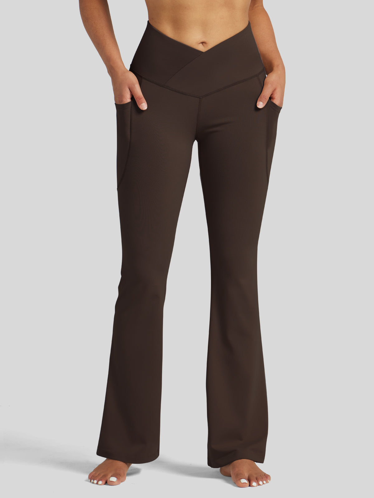 Women's Crossover Flare Yoga Leggings-31 Inch