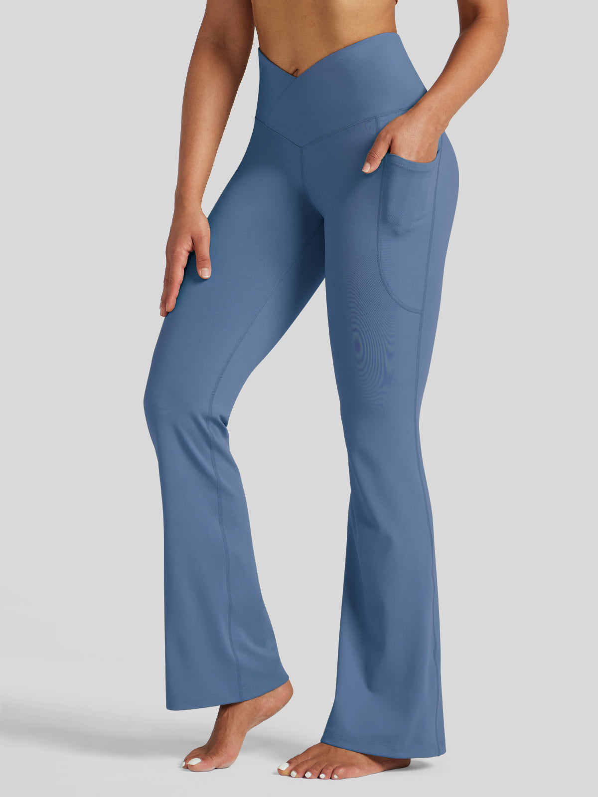 Women's Crossover Flare Yoga Leggings-29 Inch