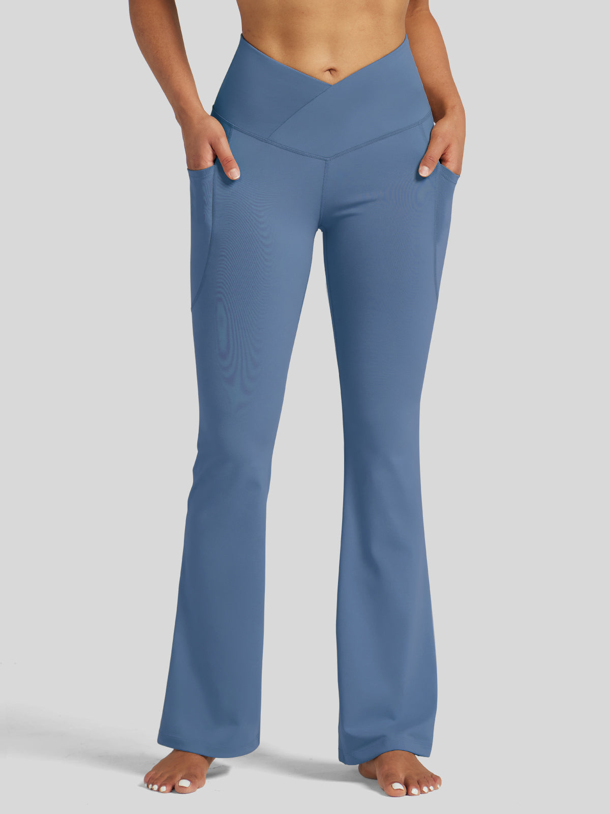 Women's Crossover Flare Yoga Leggings-31 Inch