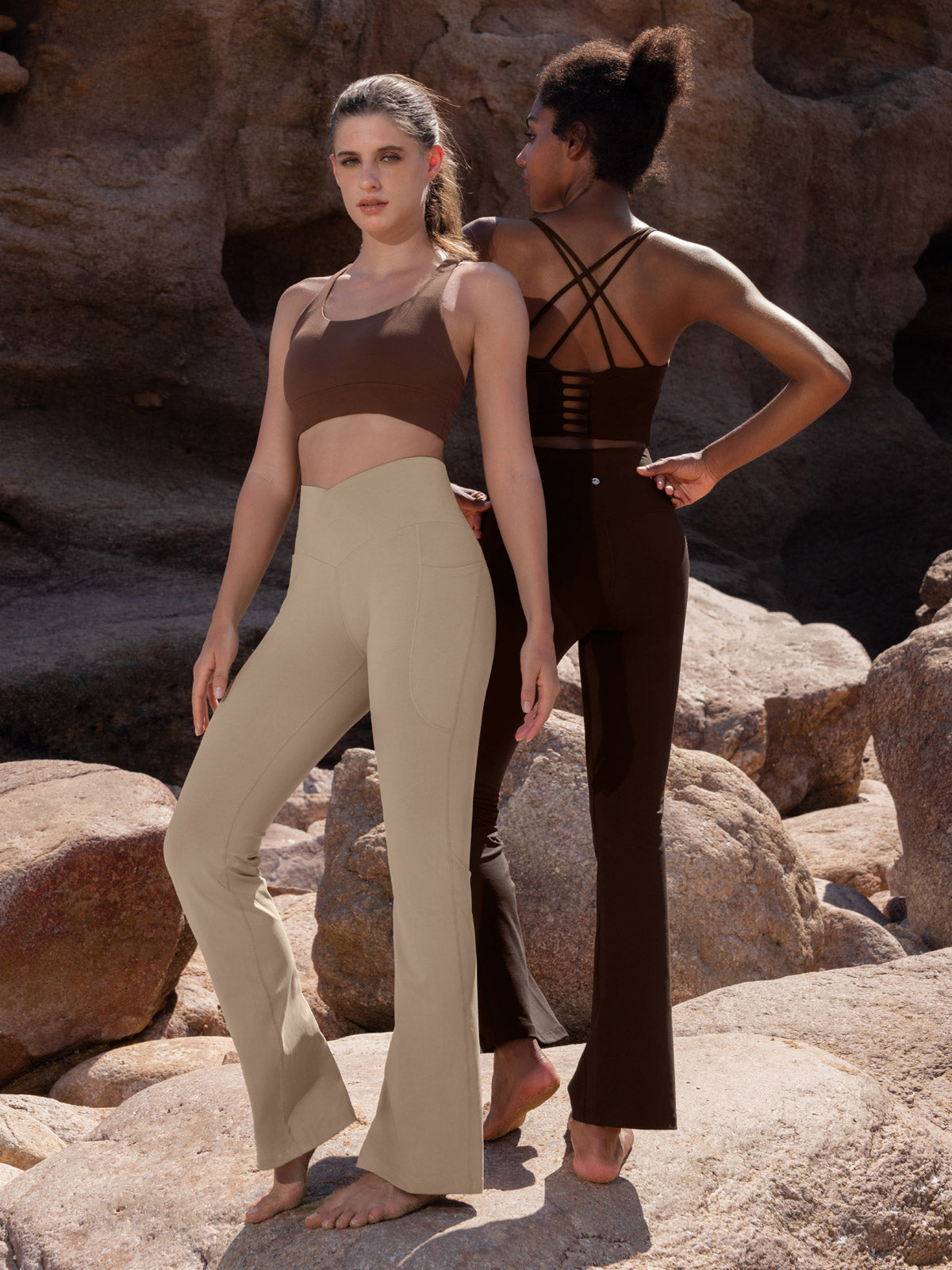 Women's Crossover Flare Yoga Leggings-29 Inch