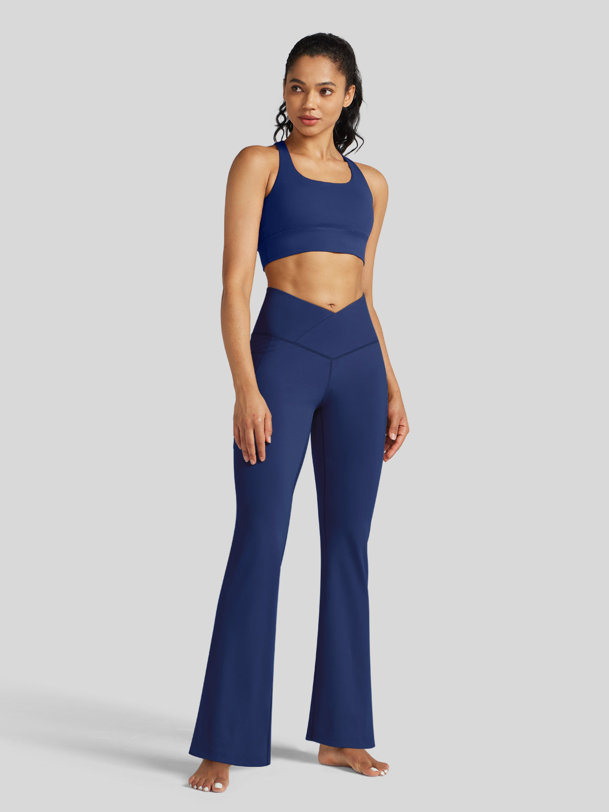 Women's Crossover Flare Yoga Leggings-29 Inch