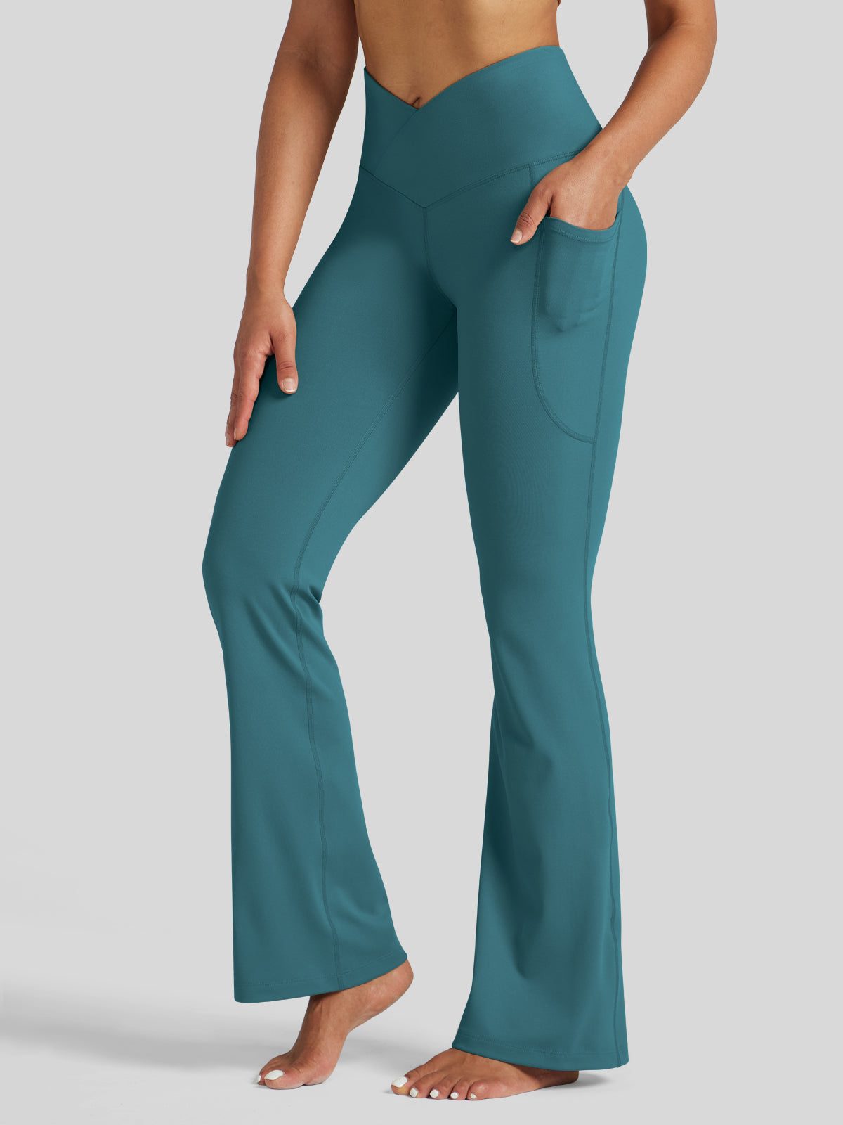 Women's Crossover Flare Yoga Leggings-29 Inch