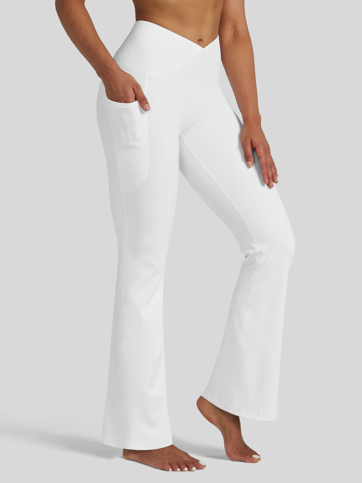 Women's Crossover Flare Yoga Leggings-31 Inch