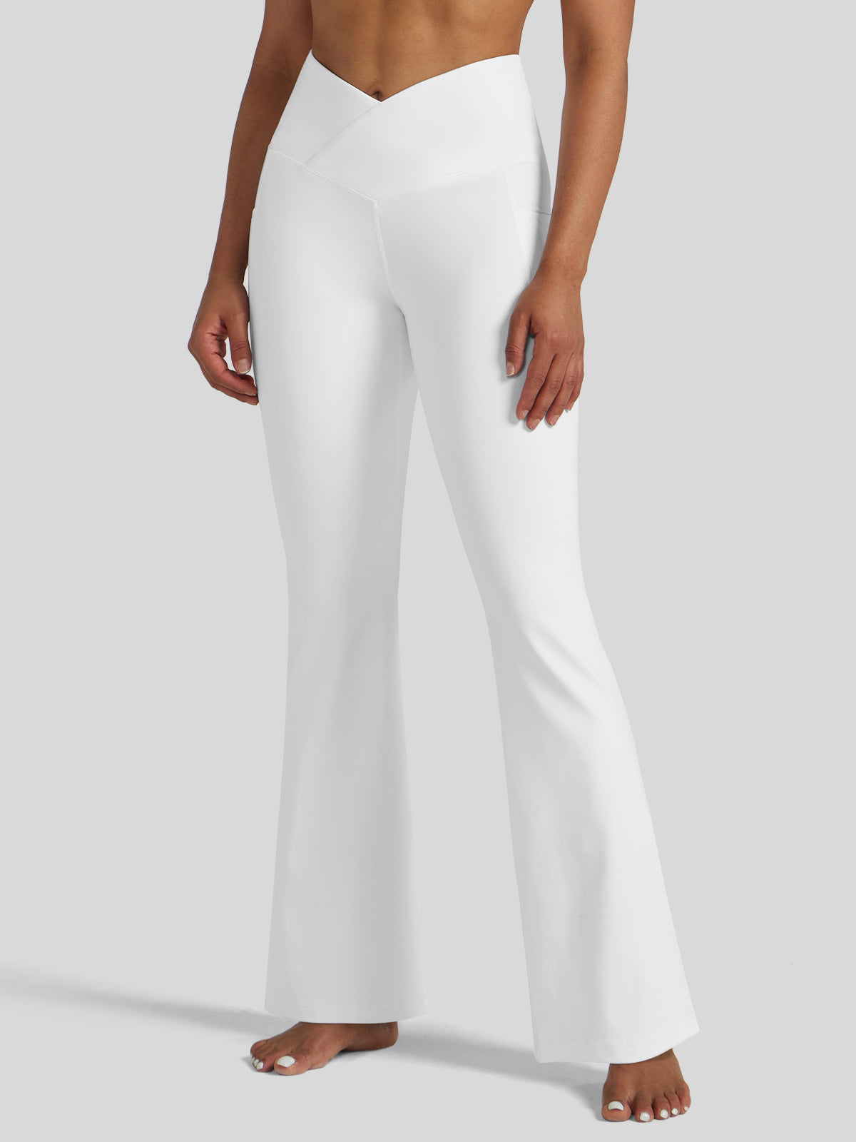 Women's Crossover Flare Yoga Leggings-31 Inch