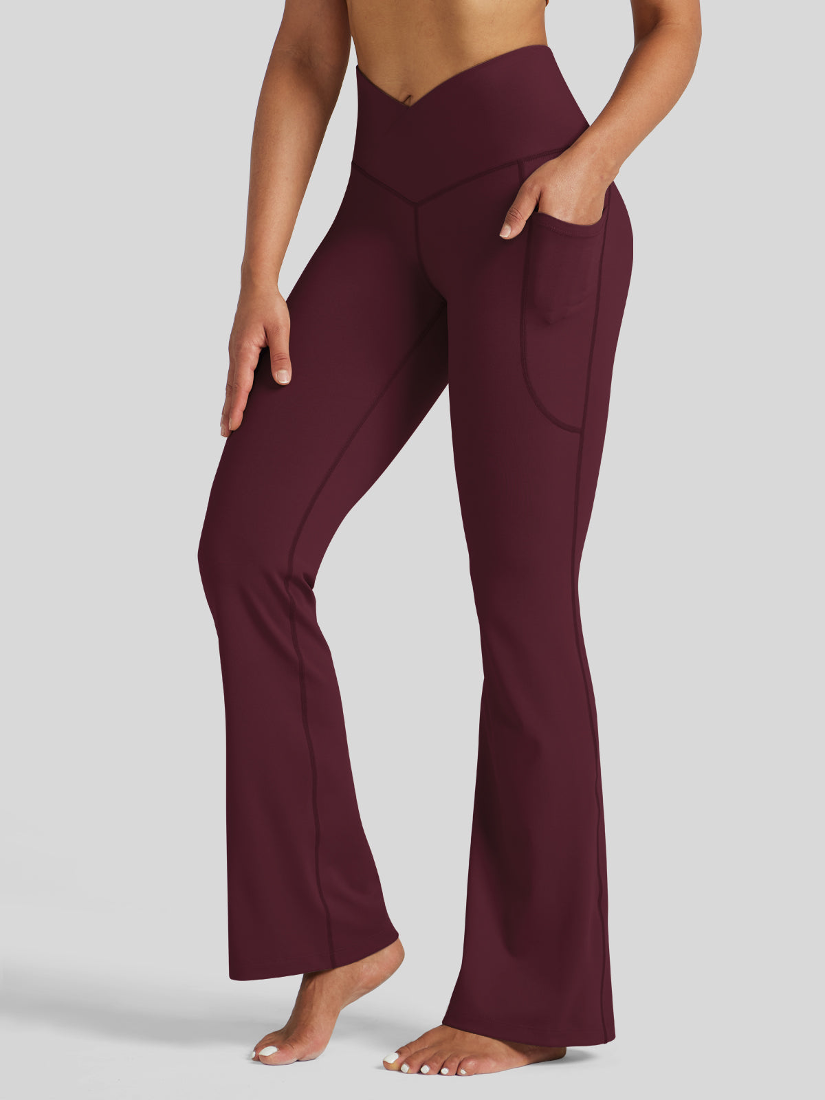 Women's Crossover Flare Yoga Leggings-31 Inch