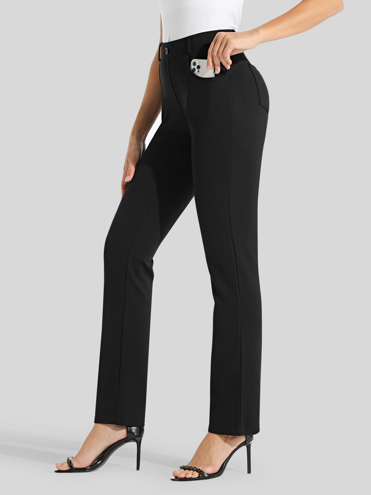 Women's Dress Yoga Pants Straight Leg 29 Inch