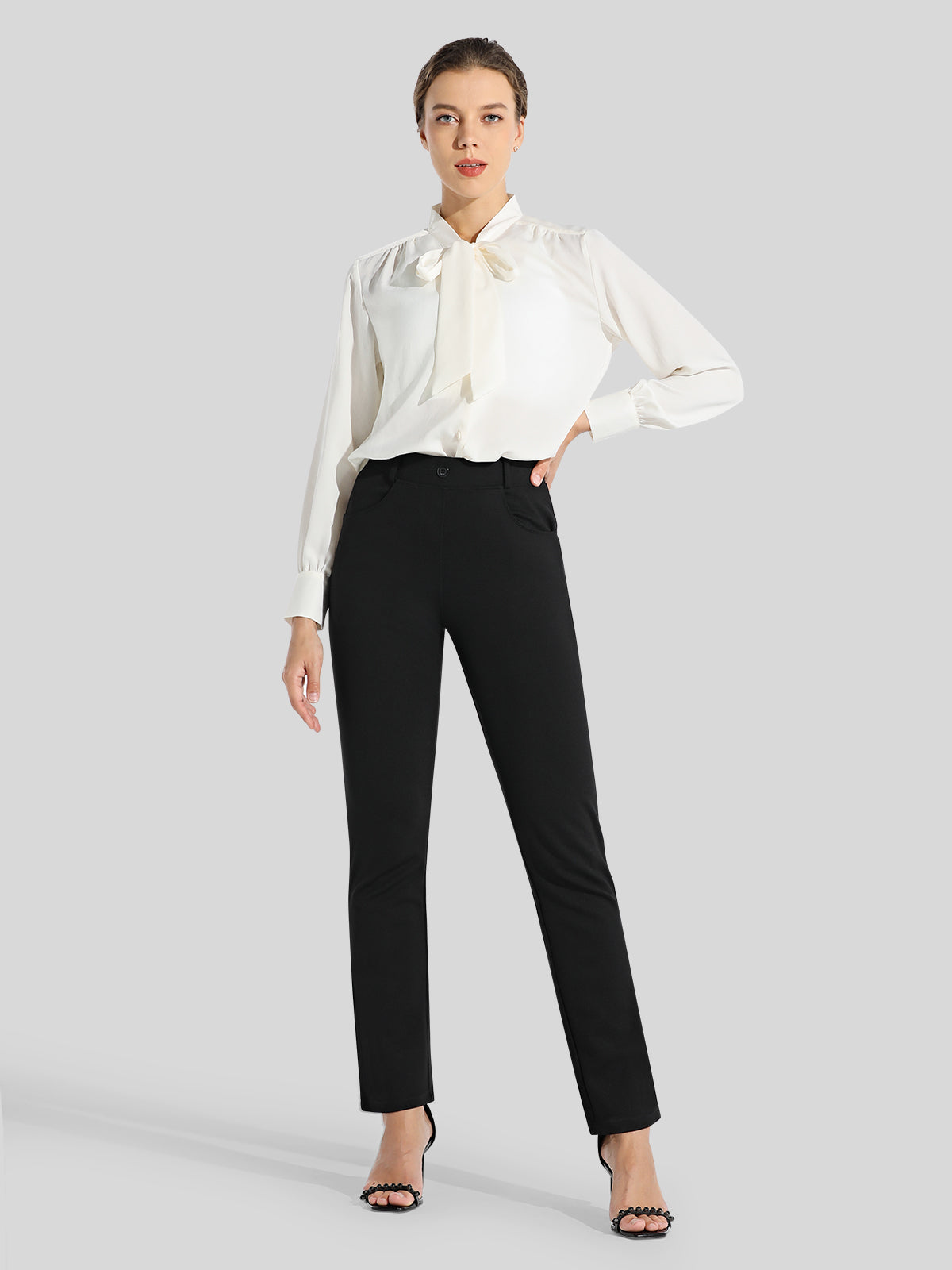 Women's Dress Yoga Pants Straight Leg 33 Inch