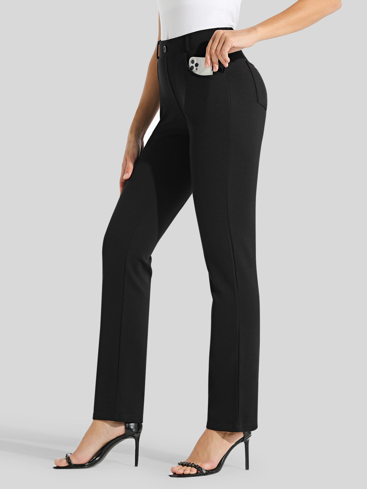 Women's Dress Yoga Pants Straight Leg 33 Inch