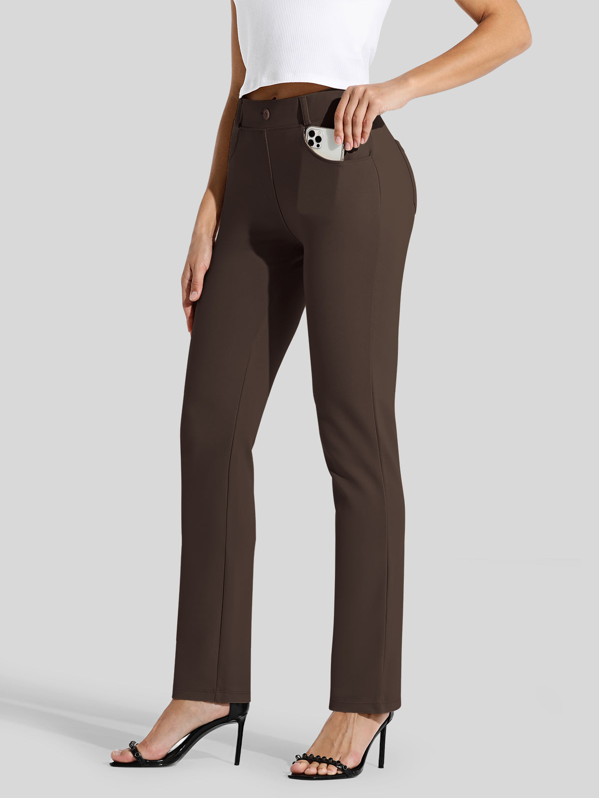 Women's Dress Yoga Pants Straight Leg 29 Inch