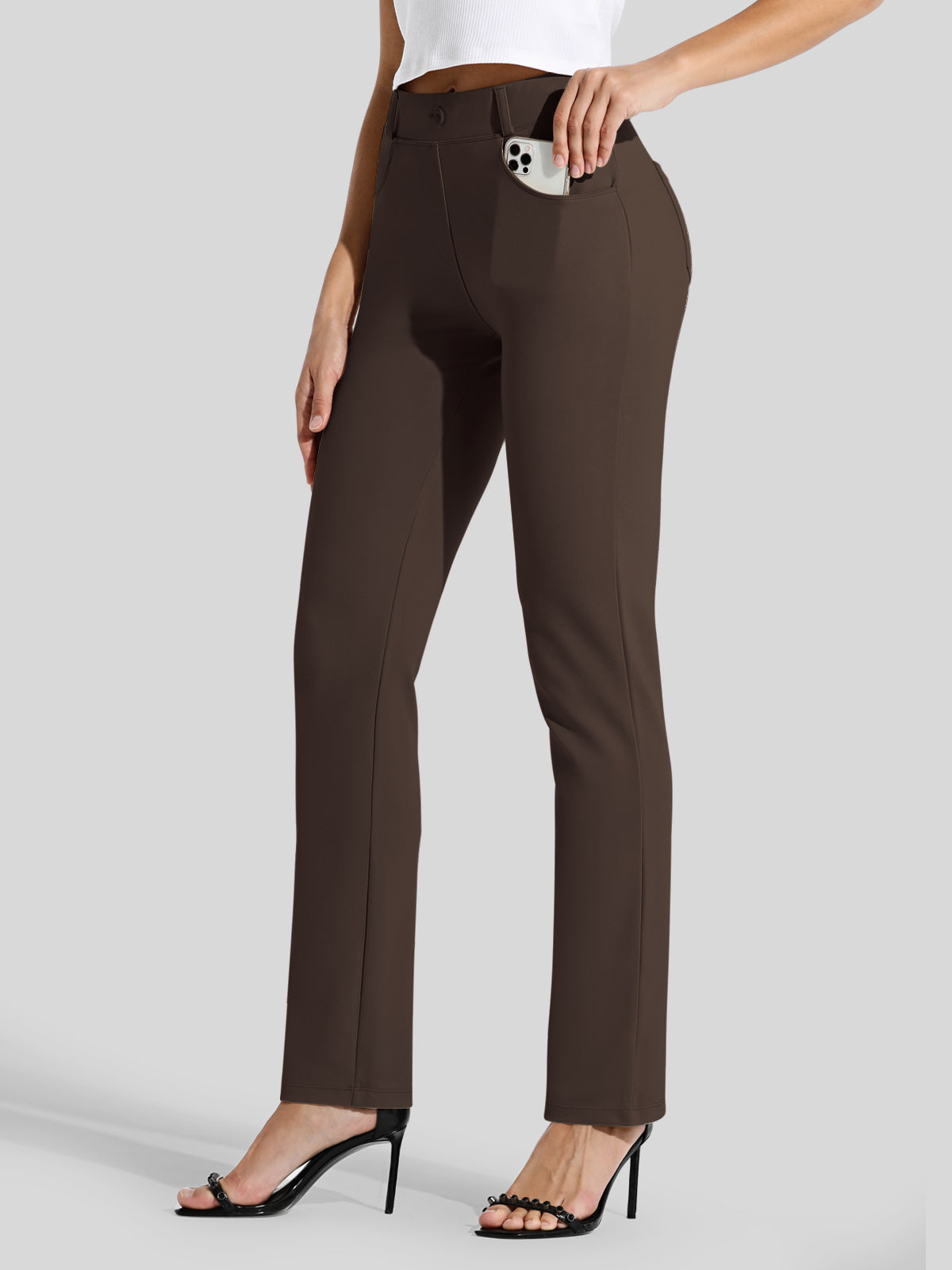 Women's Dress Yoga Pants Straight Leg 29 Inch