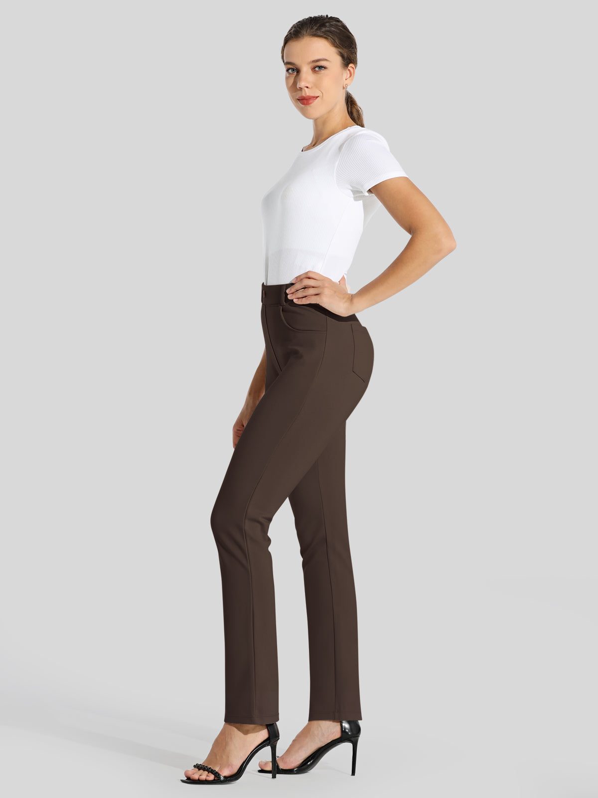 Women's Dress Yoga Pants Straight Leg 29 Inch