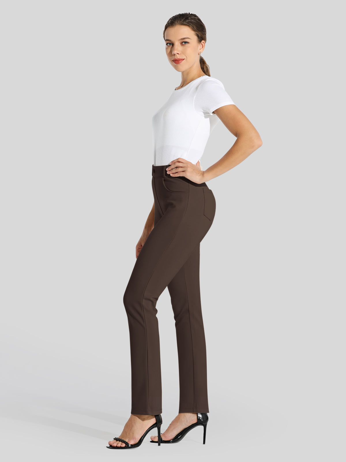 Women's Dress Yoga Pants Straight Leg 29 Inch