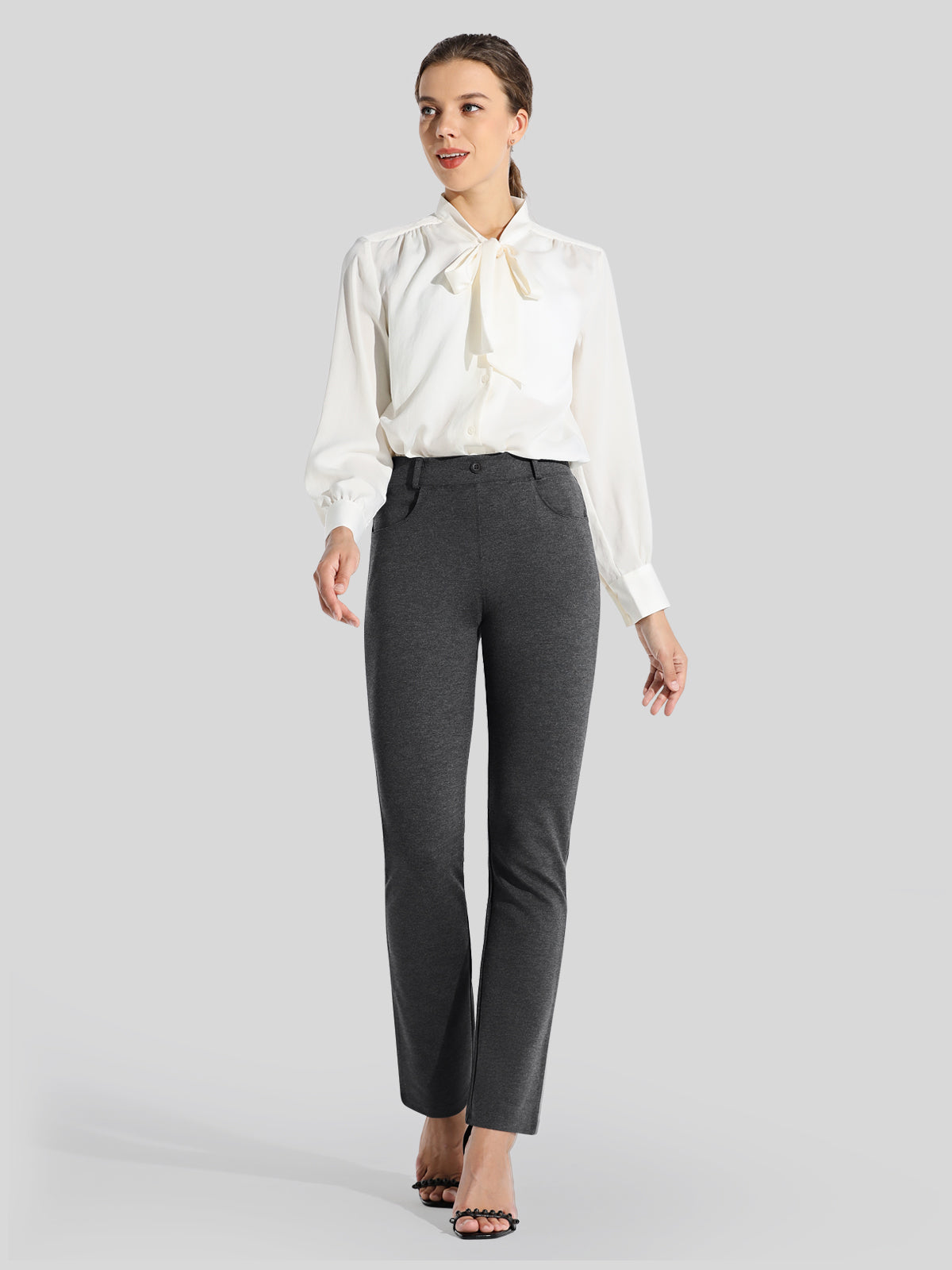 Women's Dress Yoga Pants Straight Leg 31 Inch