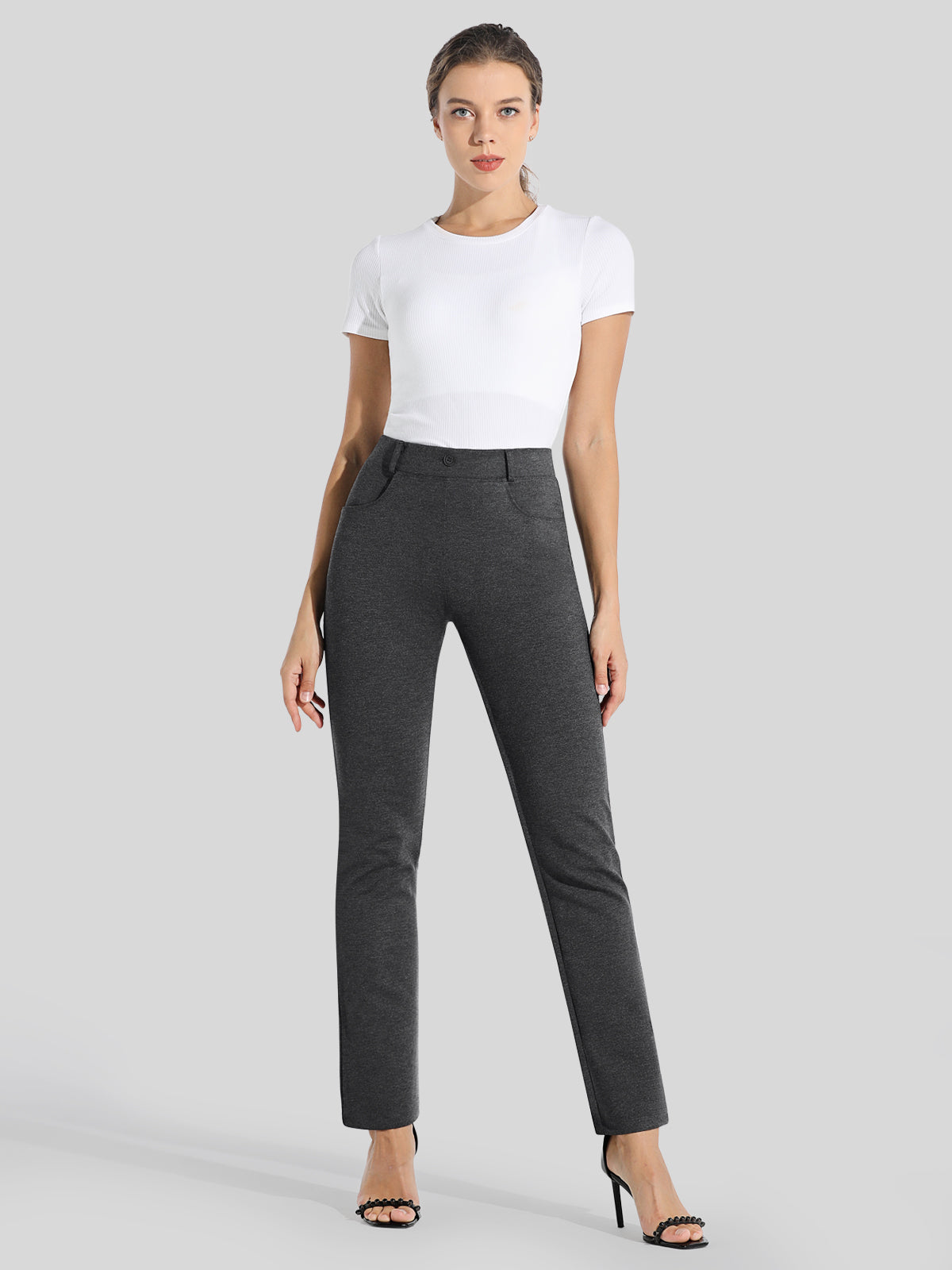 Women's Dress Yoga Pants Straight Leg 31 Inch