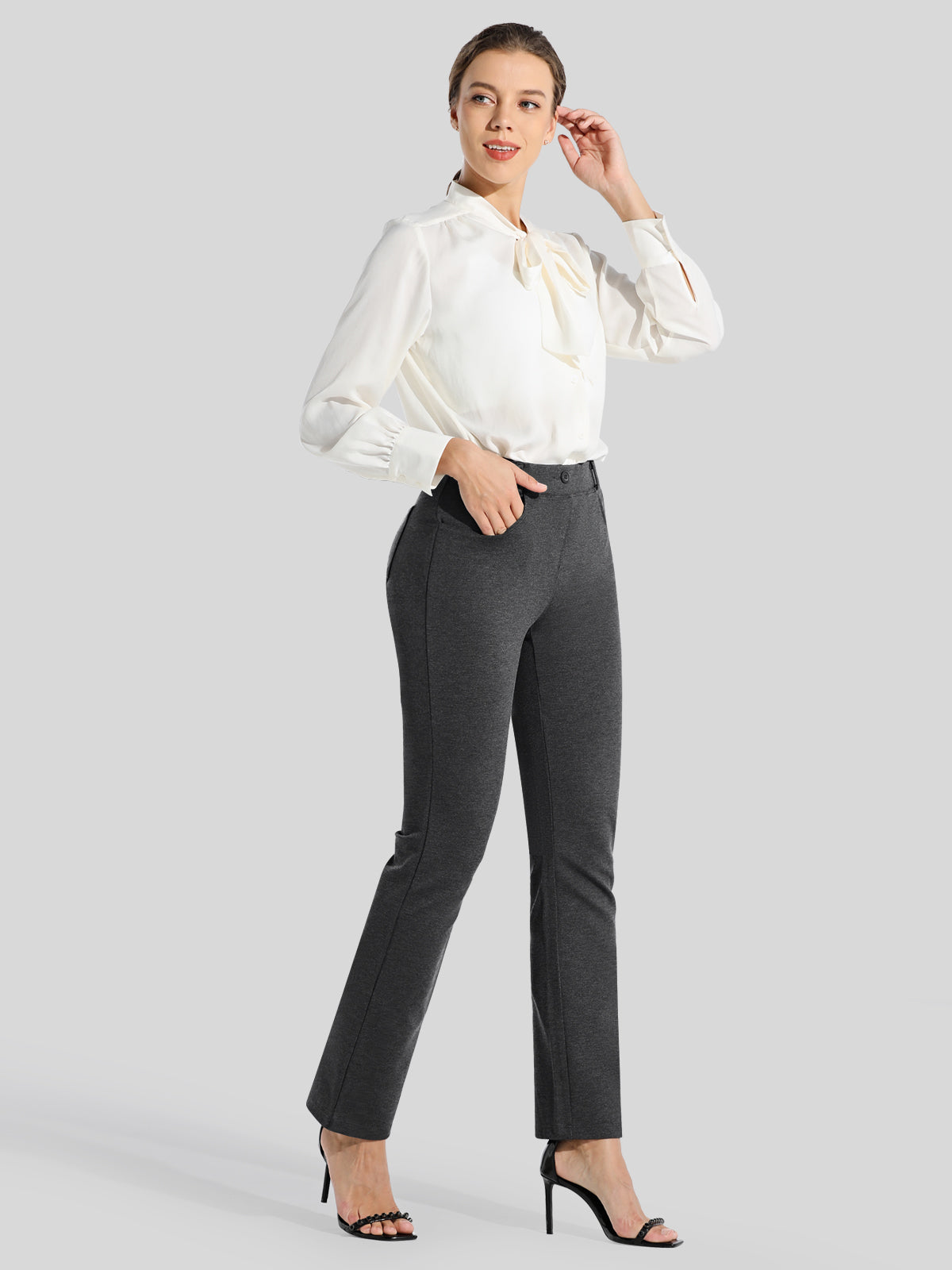 Women's Dress Yoga Pants Straight Leg 29 Inch