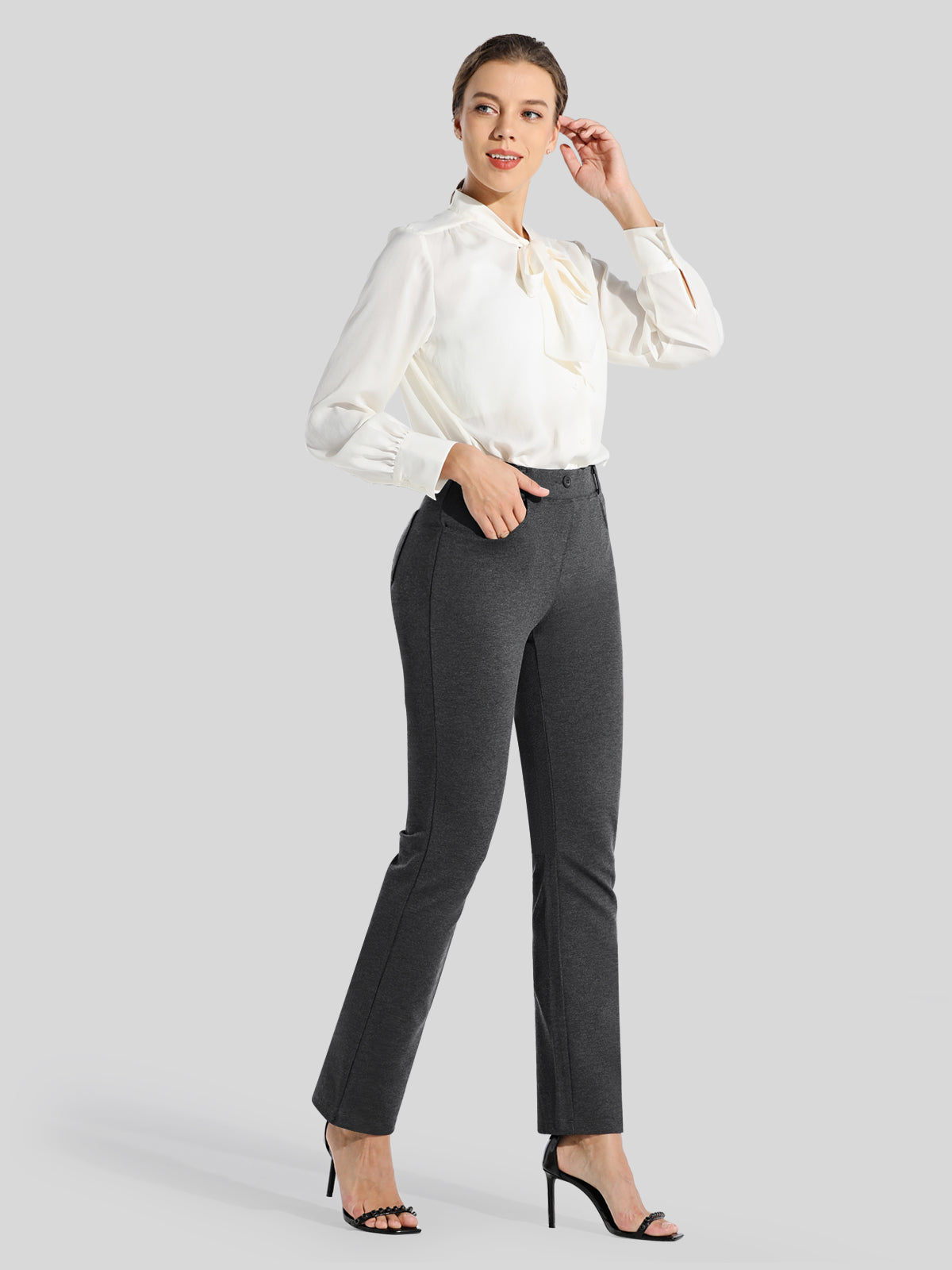 Women's Dress Yoga Pants Straight Leg 29 Inch