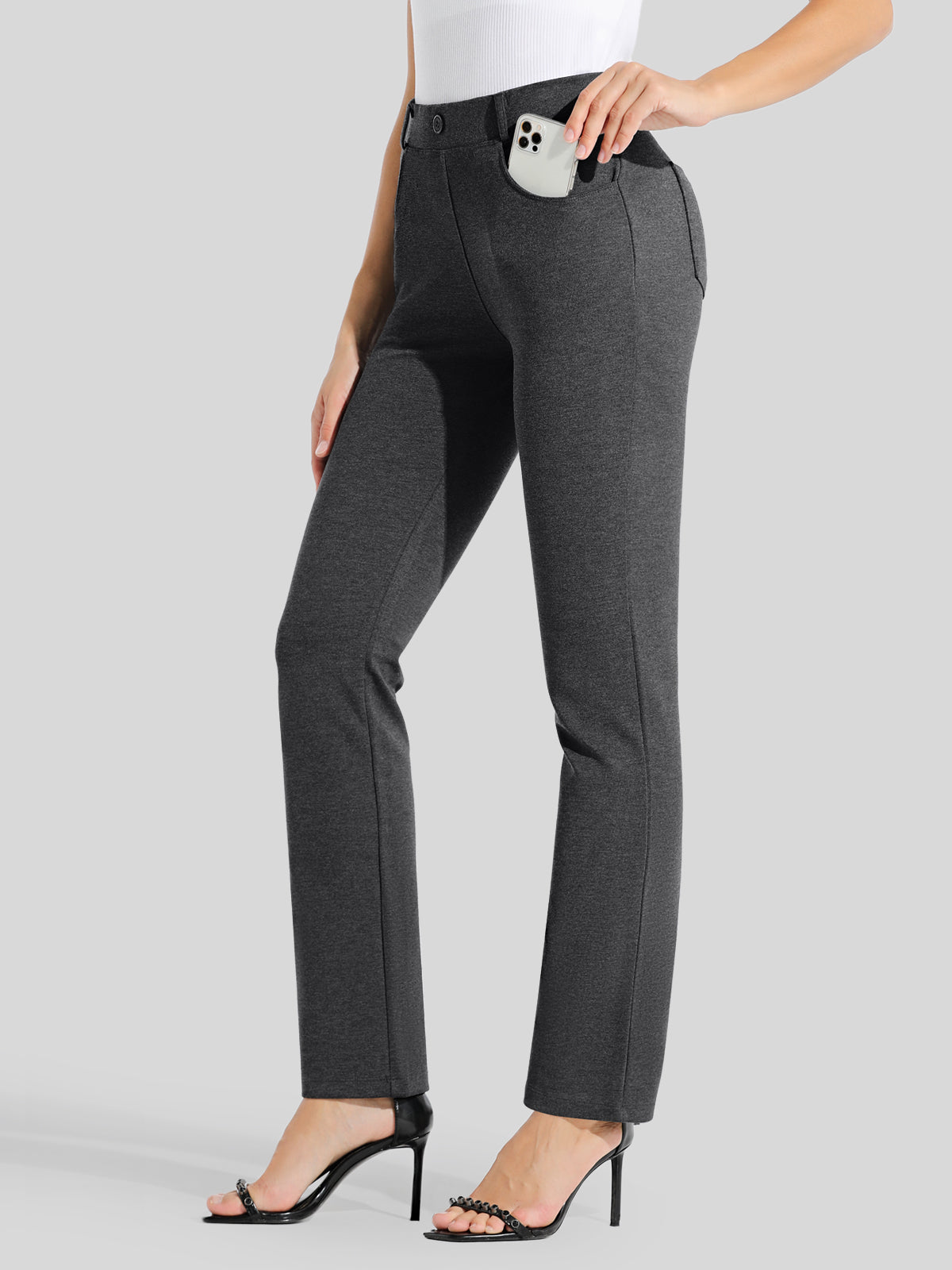 Women's Dress Yoga Pants Straight Leg 31 Inch